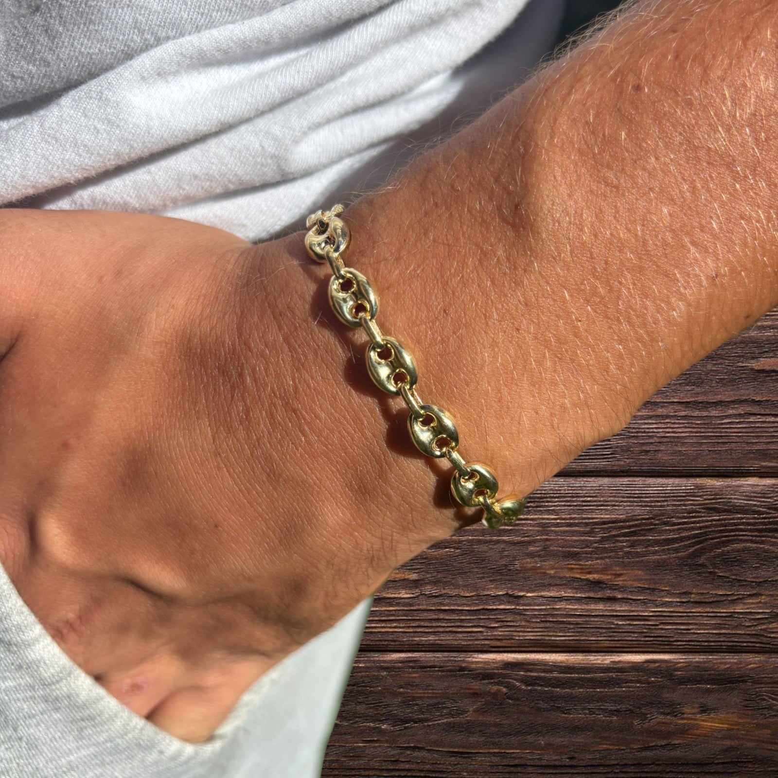 925 Sterling Silver 8mm Puffed Gucci Bracelet