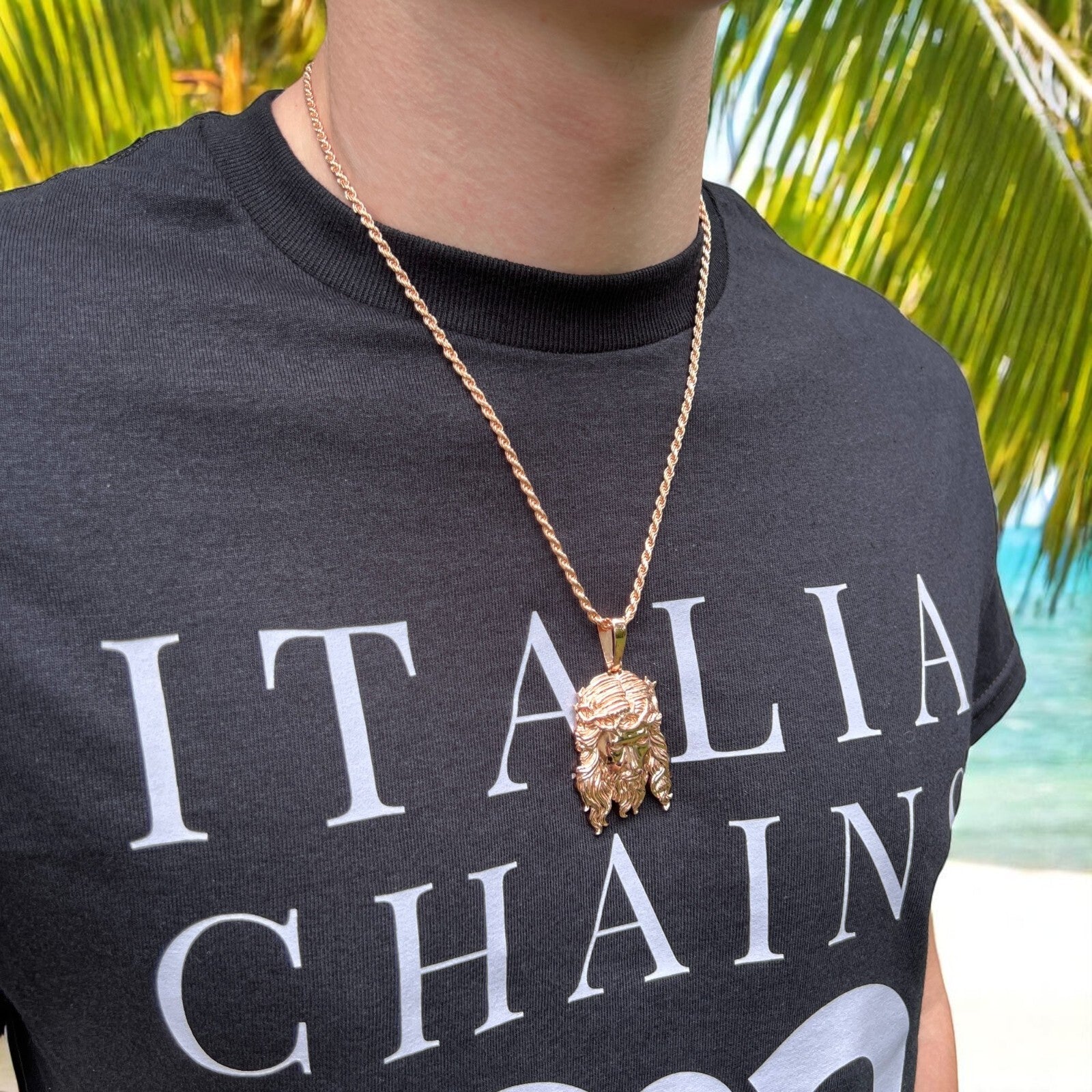 925 Sterling Silver Classic Jesus Piece Pendant - Medium