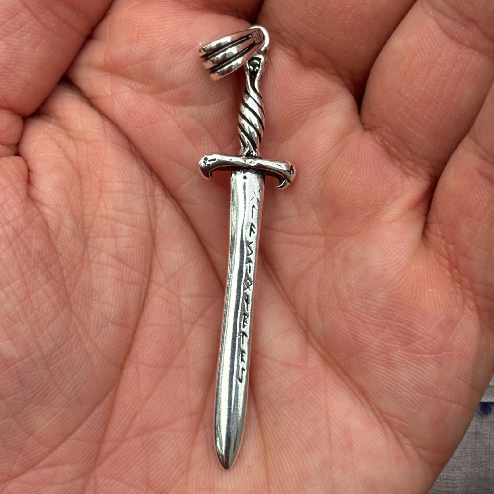 925 Sterling Silver Gladiator Sword Pendant