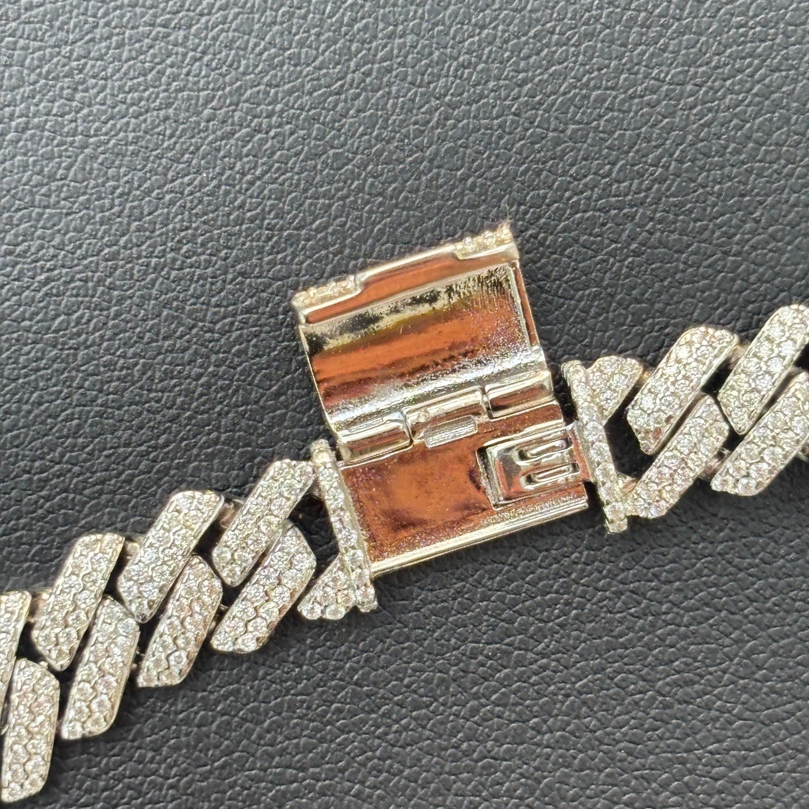 925 Sterling Silver 8mm Moissanite Cuban Prong Bracelet