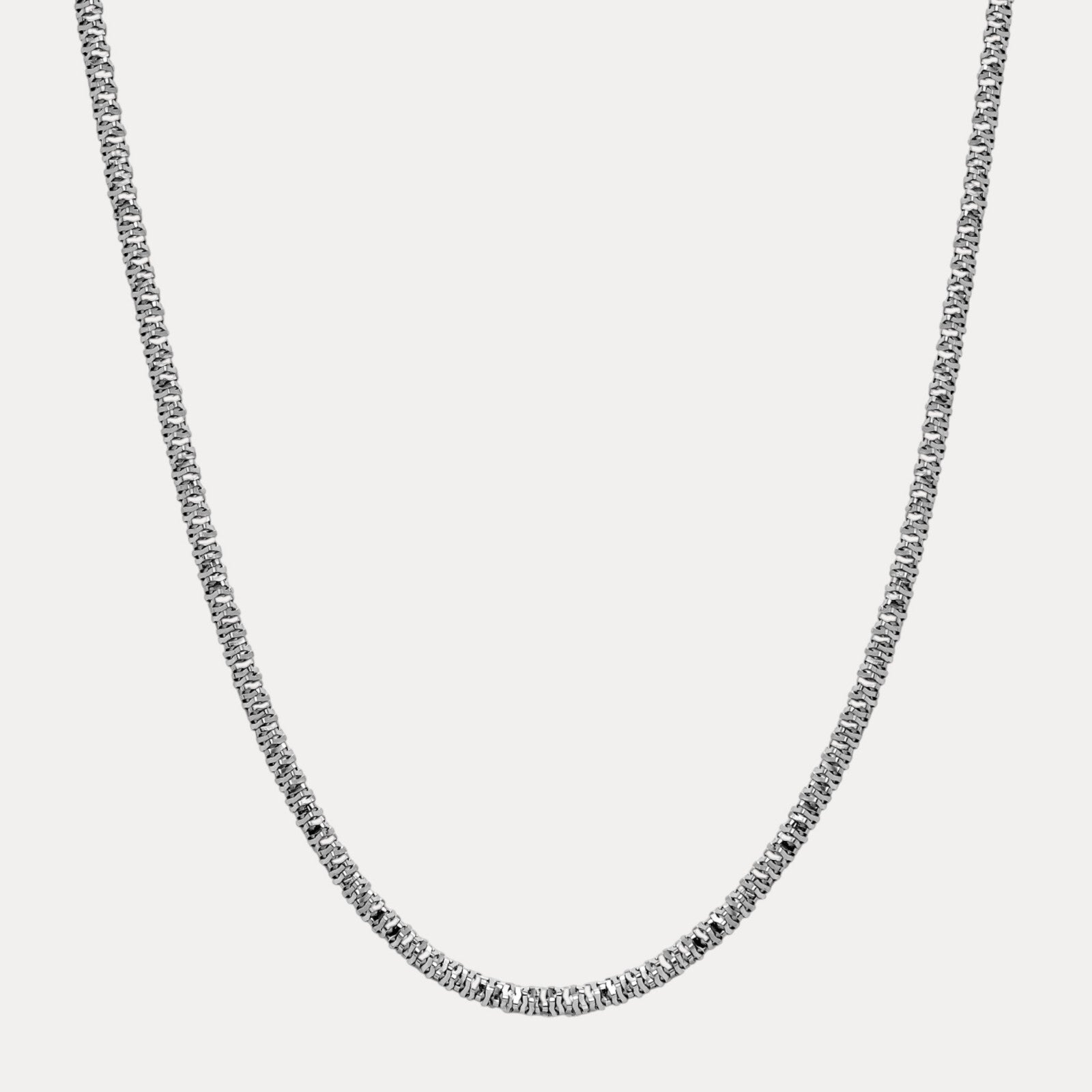 925 Sterling Silver 5mm Rock Chain Necklace