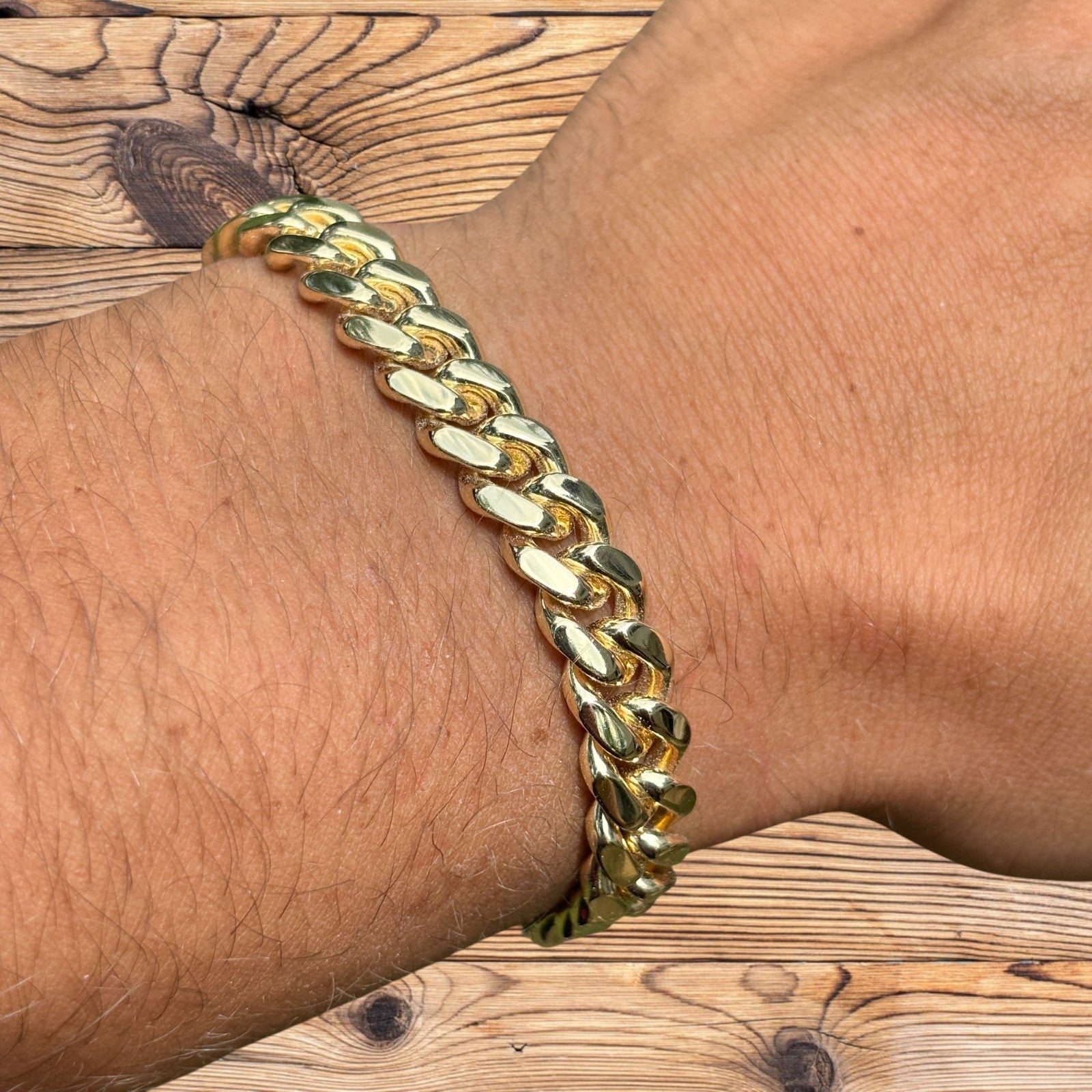 925 Sterling Silver 8mm Miami Cuban W. Box Clasp Bracelet