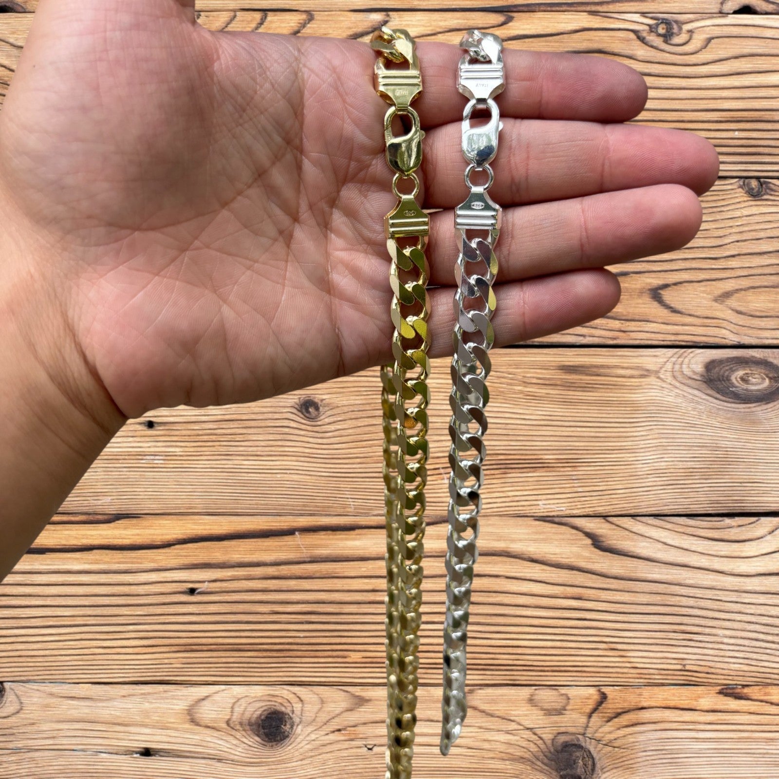 925 Sterling Silver 12mm Curb Chain Necklace