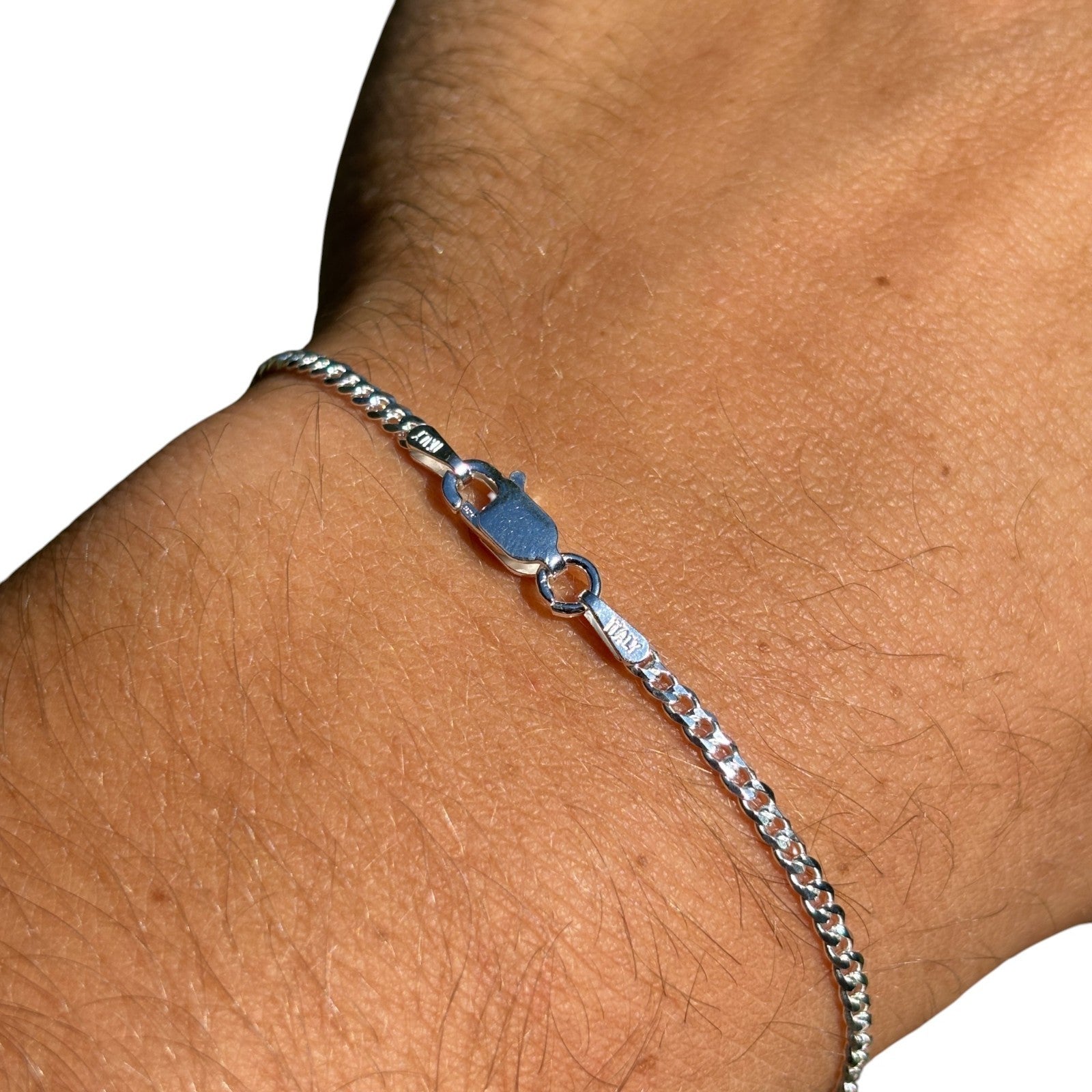 925 Sterling Silver 2mm Curb Bracelet