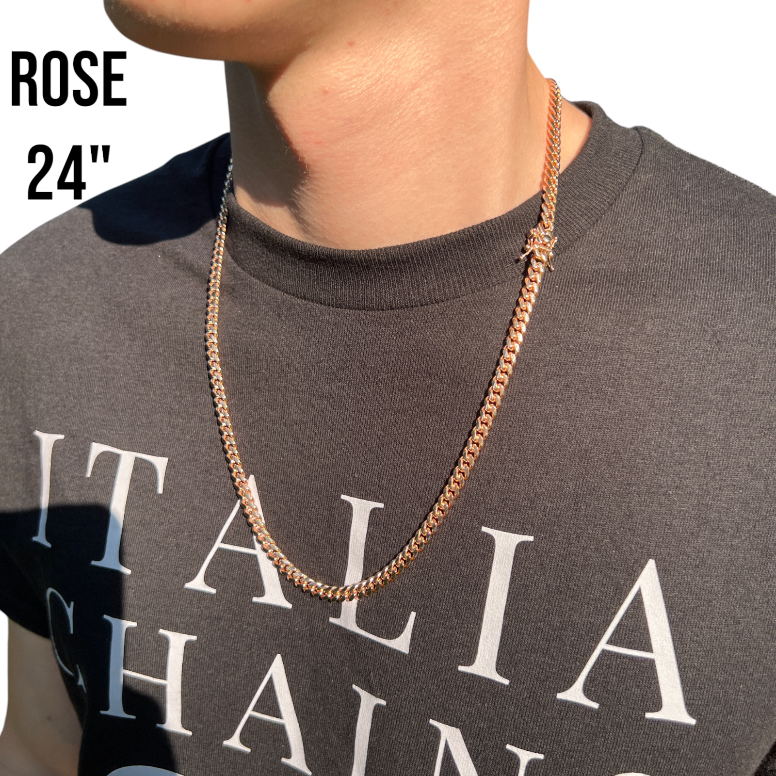 925 Sterling Silver 5mm Miami Cuban W. Box Clasp Chain Necklace