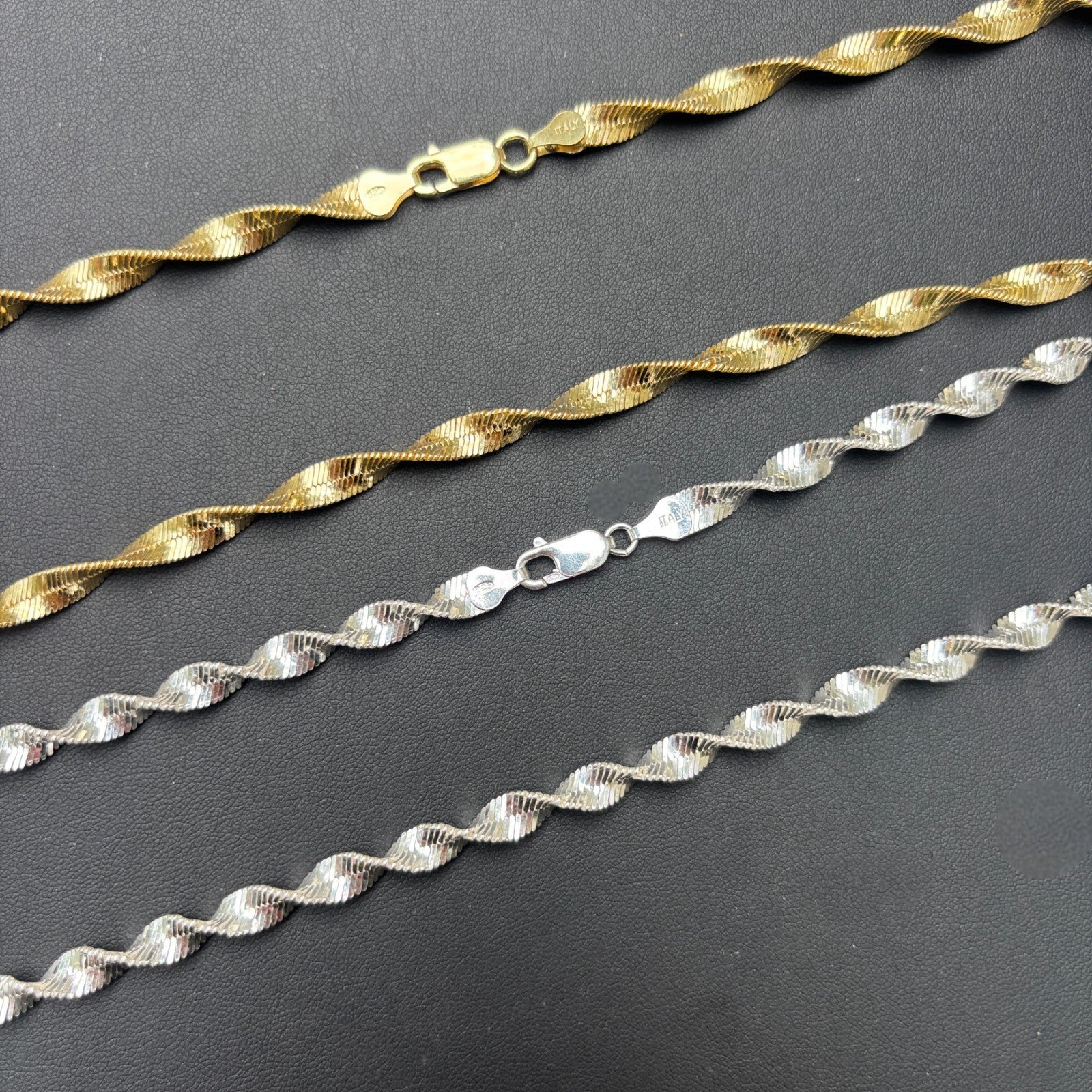 925 Sterling Silver 6mm Singapore Chain Necklace