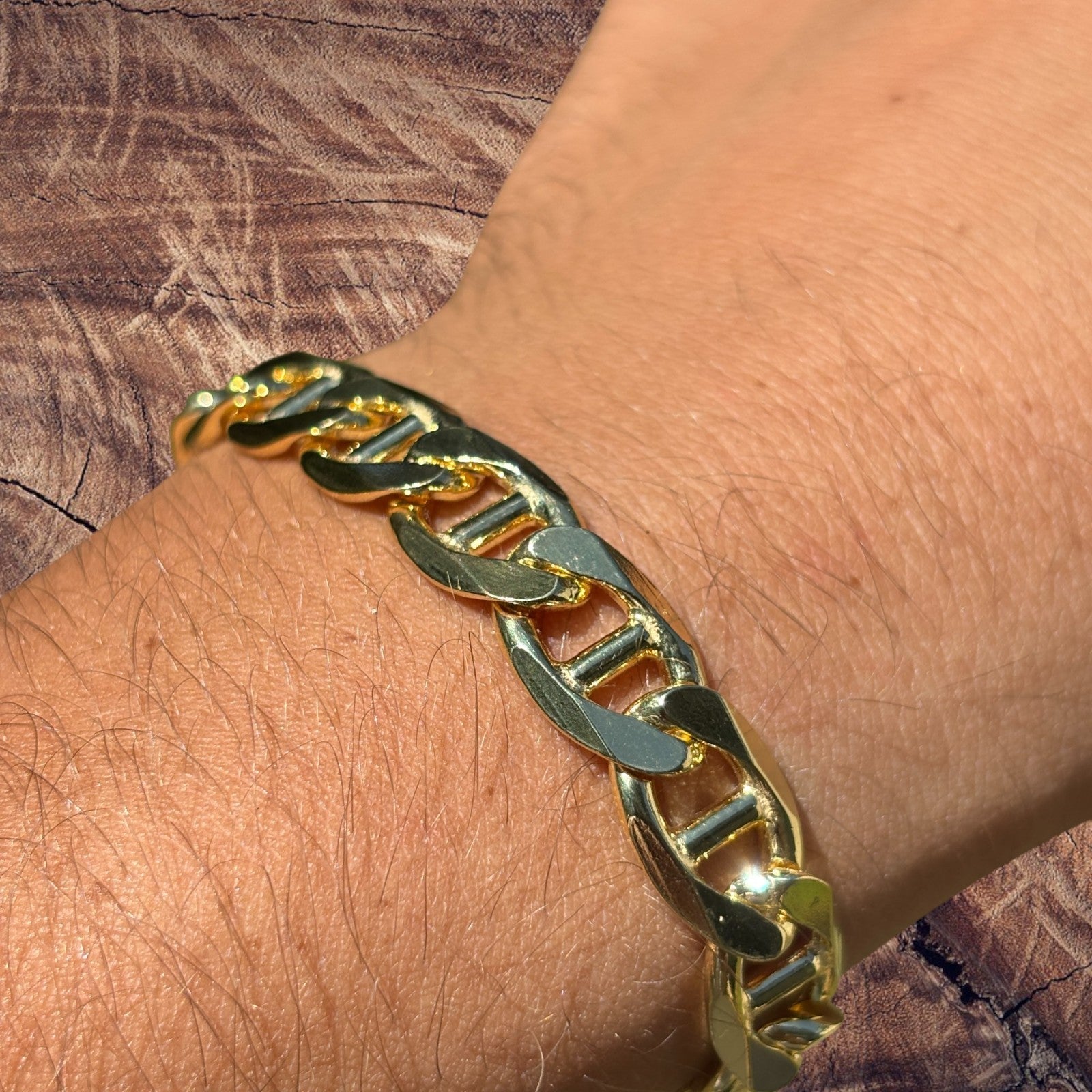 925 Sterling Silver 10mm Mariner Bracelet