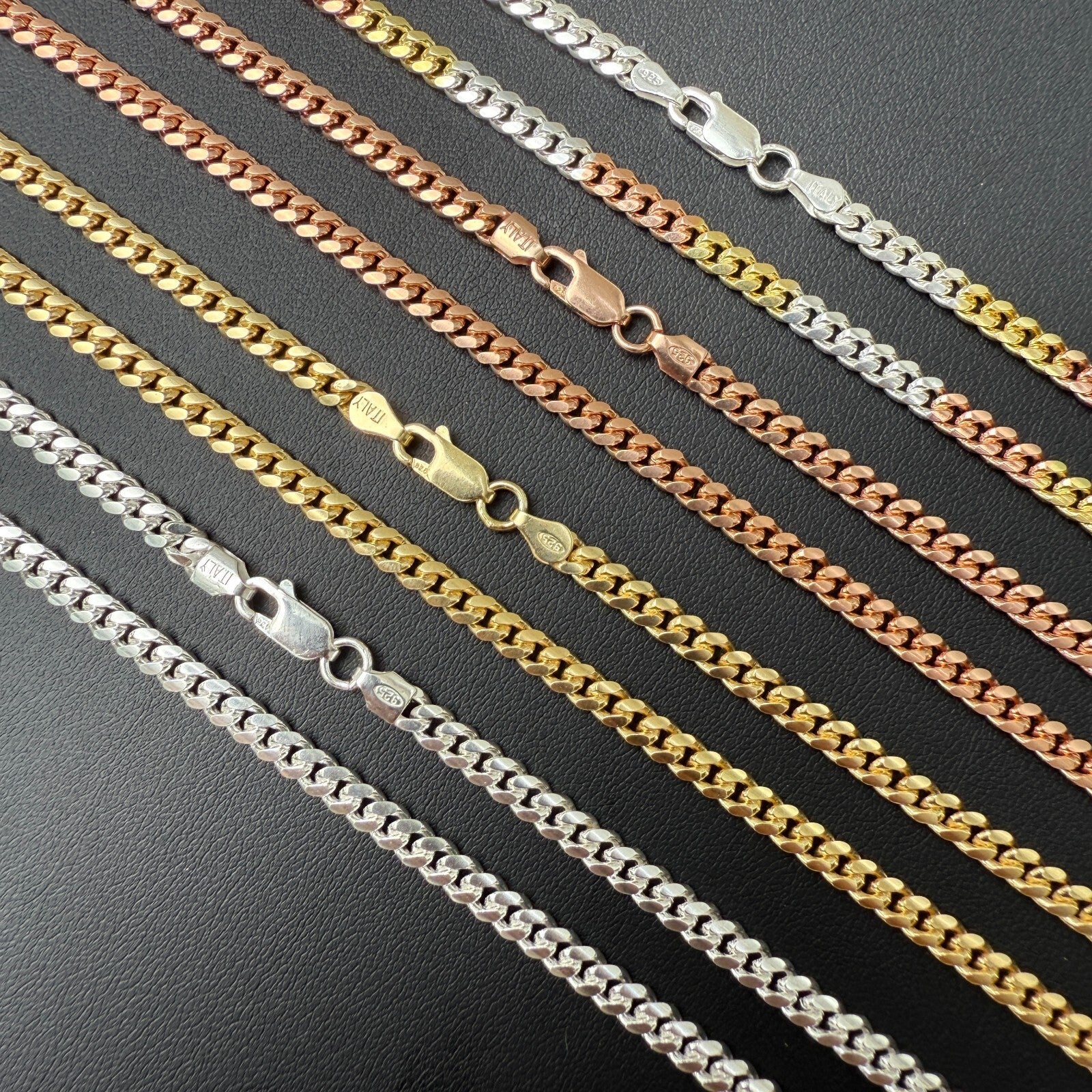 925 Sterling Silver 4mm Miami Cuban Chain Necklace