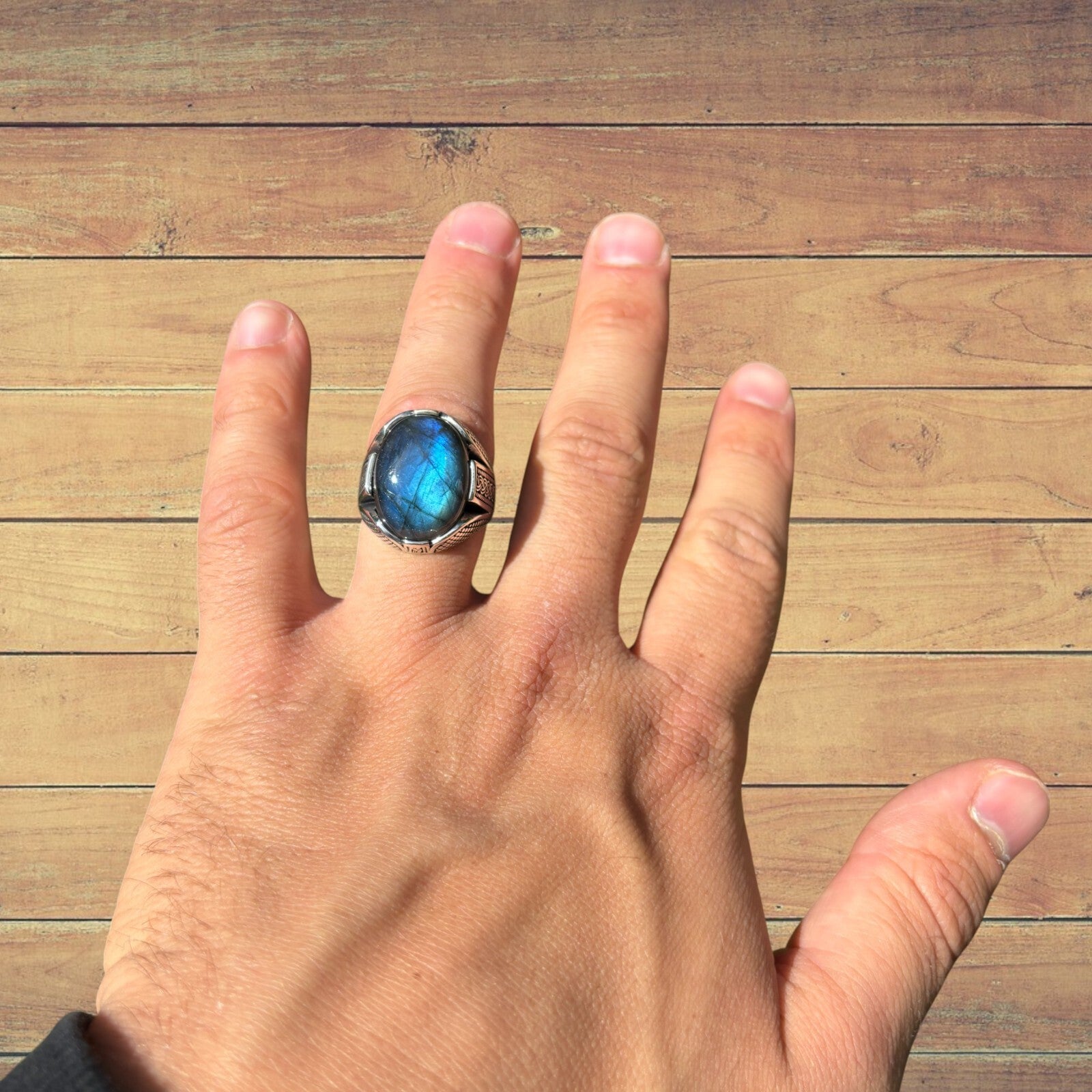 925 Sterling Silver Labradorite Ring