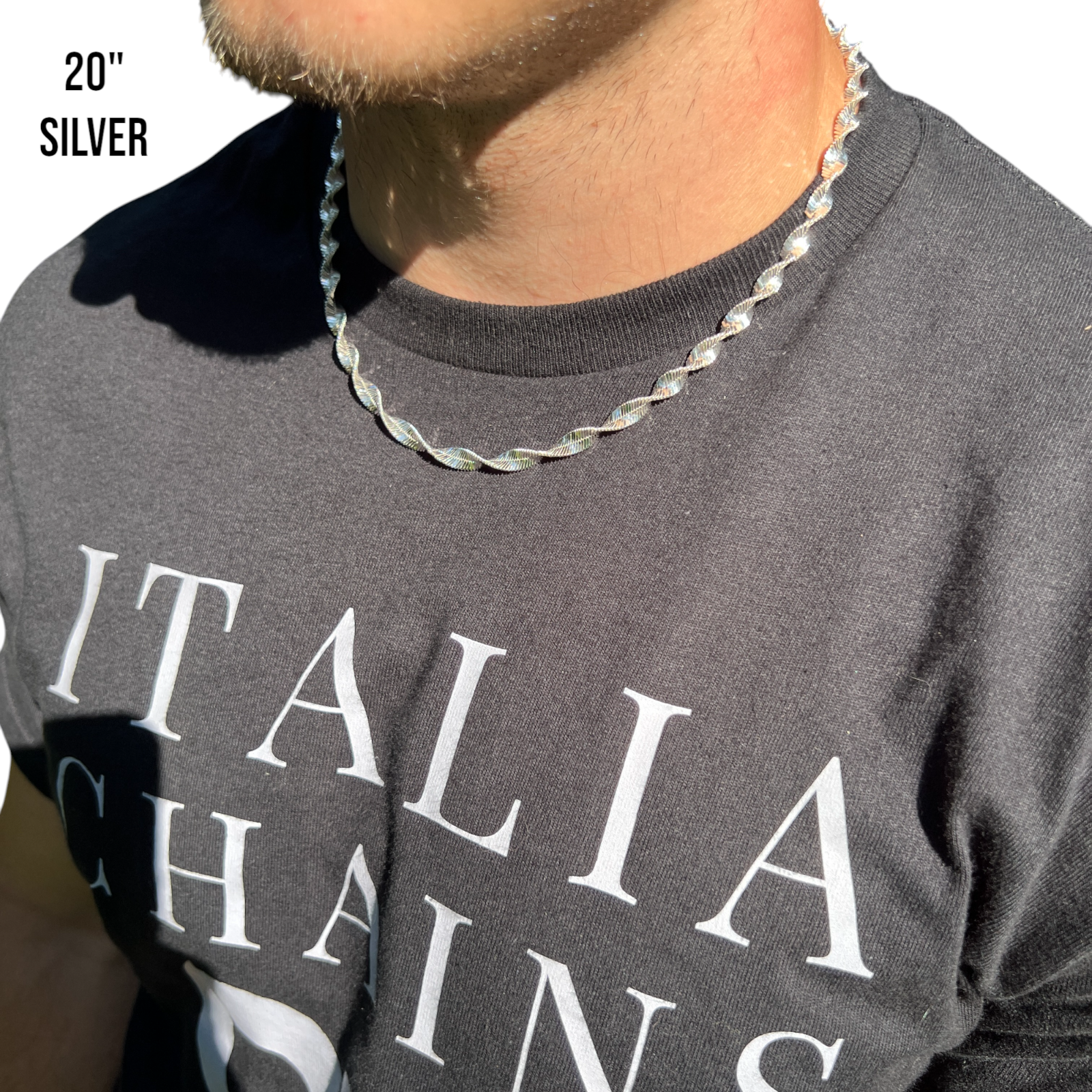 925 Sterling Silver 6mm Singapore Chain Necklace