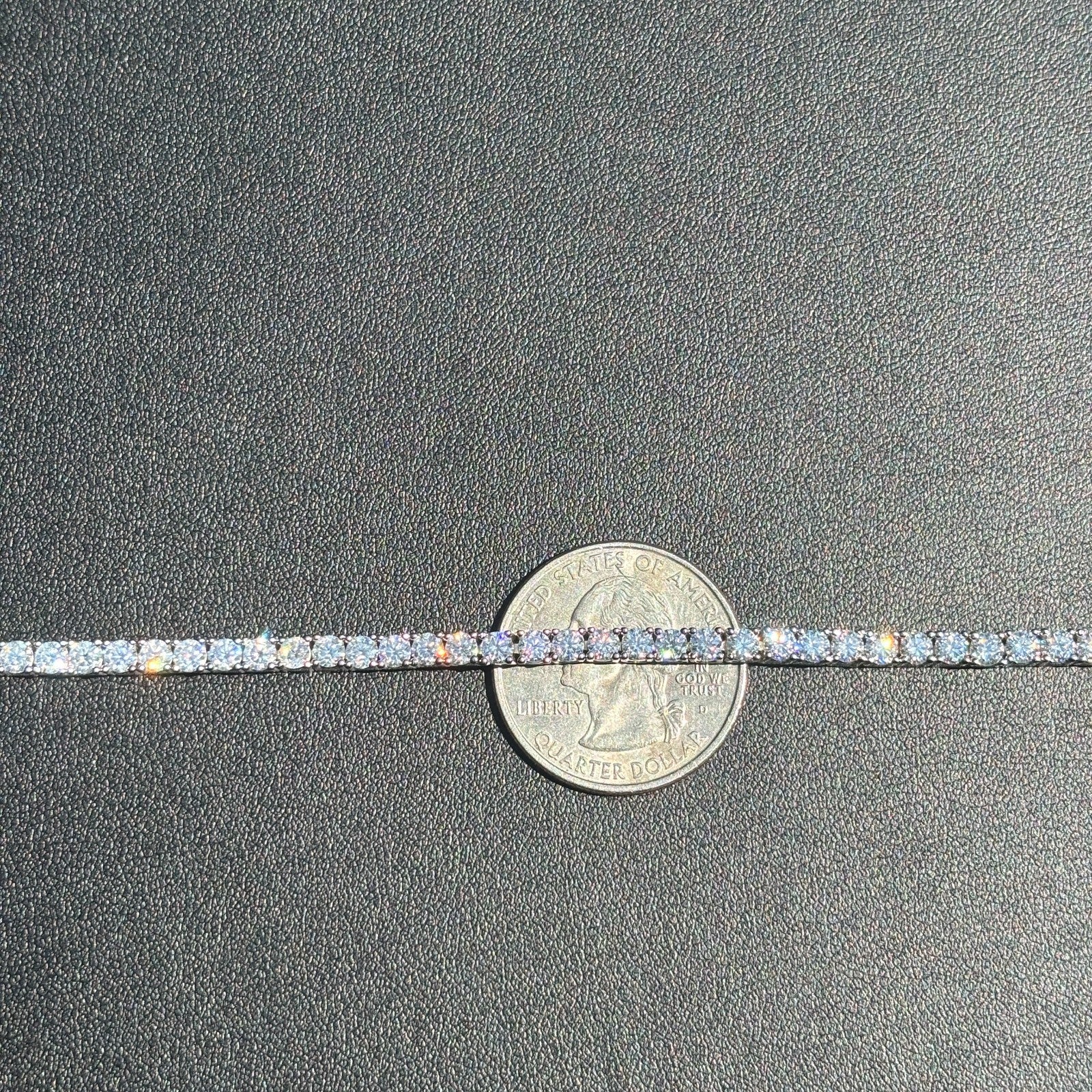 925 Sterling Silver 3mm Tennis Bracelet - CZ Or Moissanite