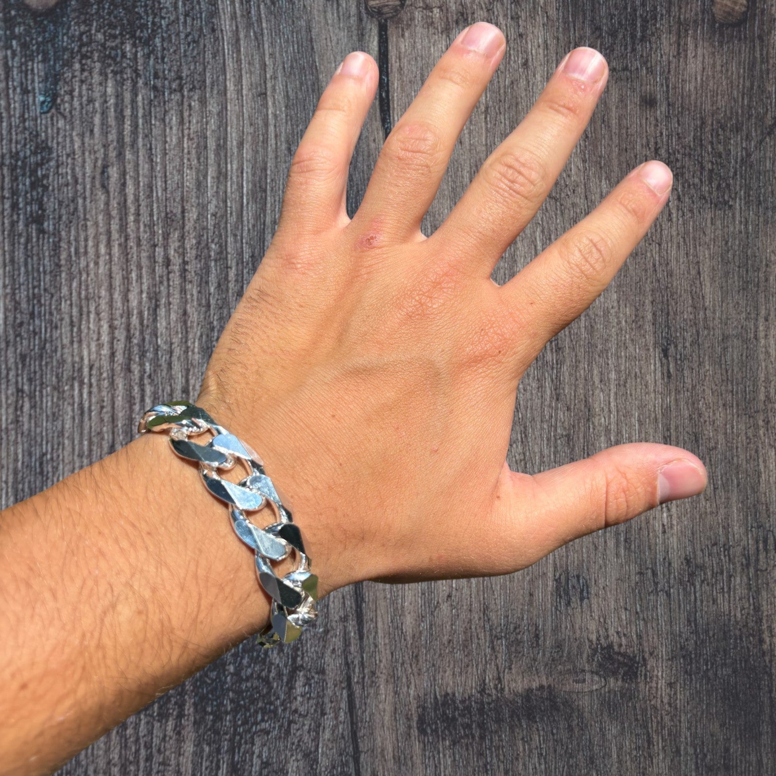 925 Sterling Silver 16mm Curb Bracelet