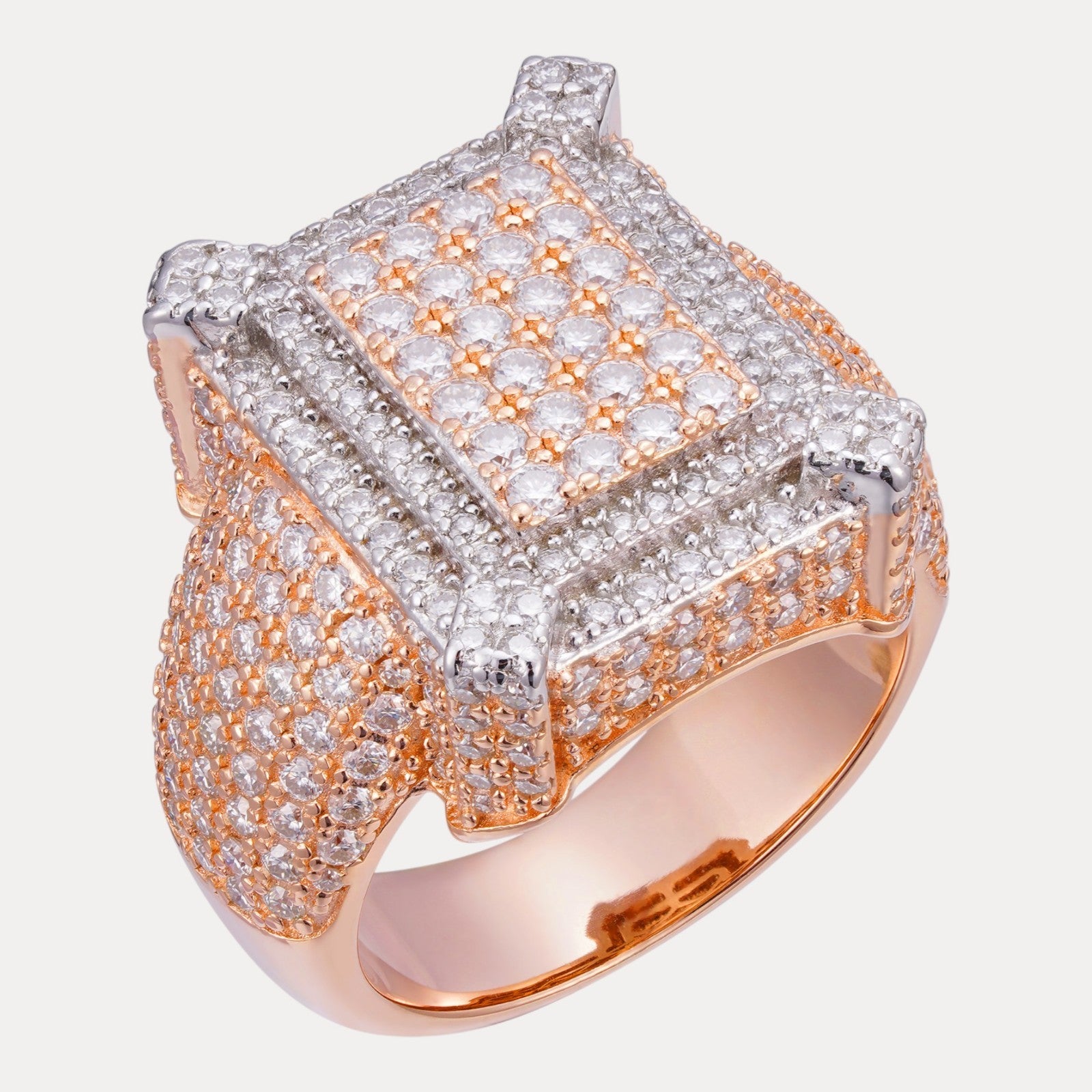 925 Sterling Silver Moissanite Cluster Ring