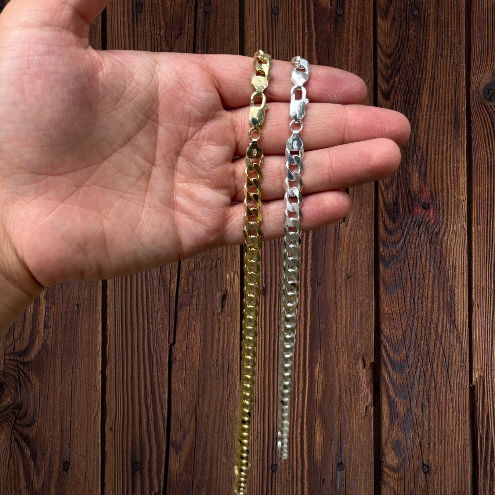 925 Sterling Silver 8mm Curb Chain Necklace