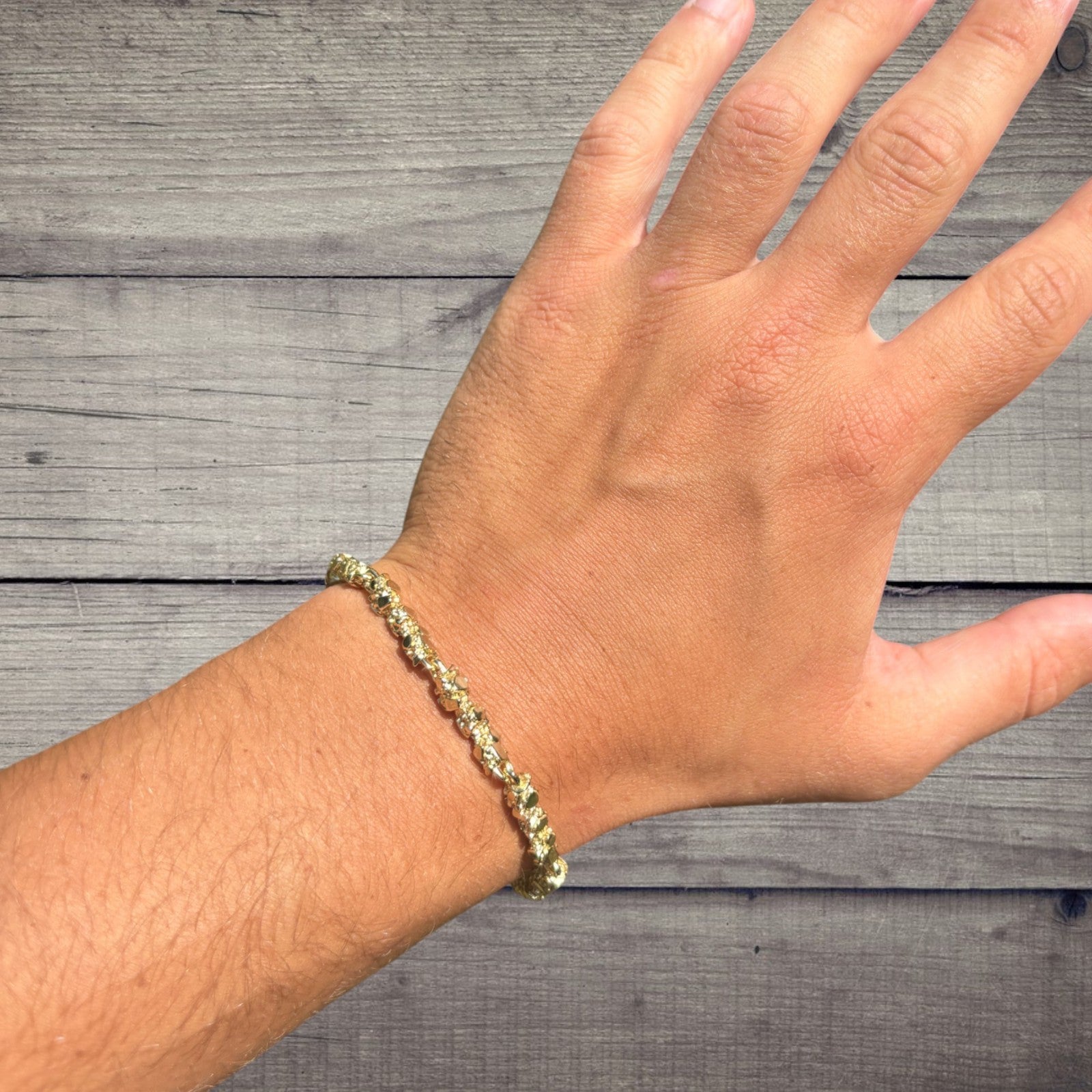 925 Sterling Silver 5mm Nugget Bracelet