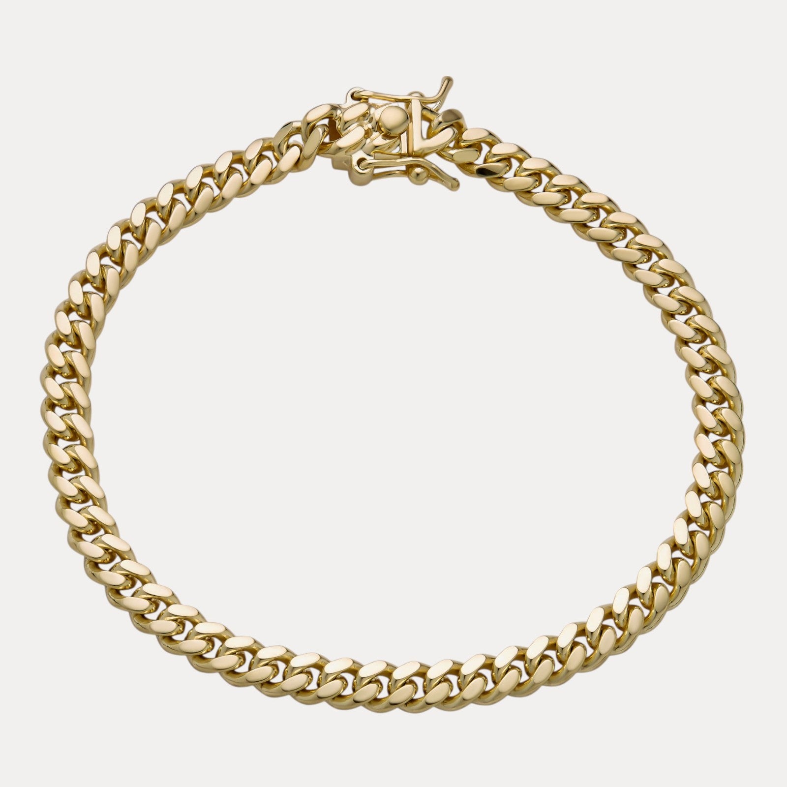 925 Sterling Silver 5mm Miami Cuban W. Box Clasp Bracelet