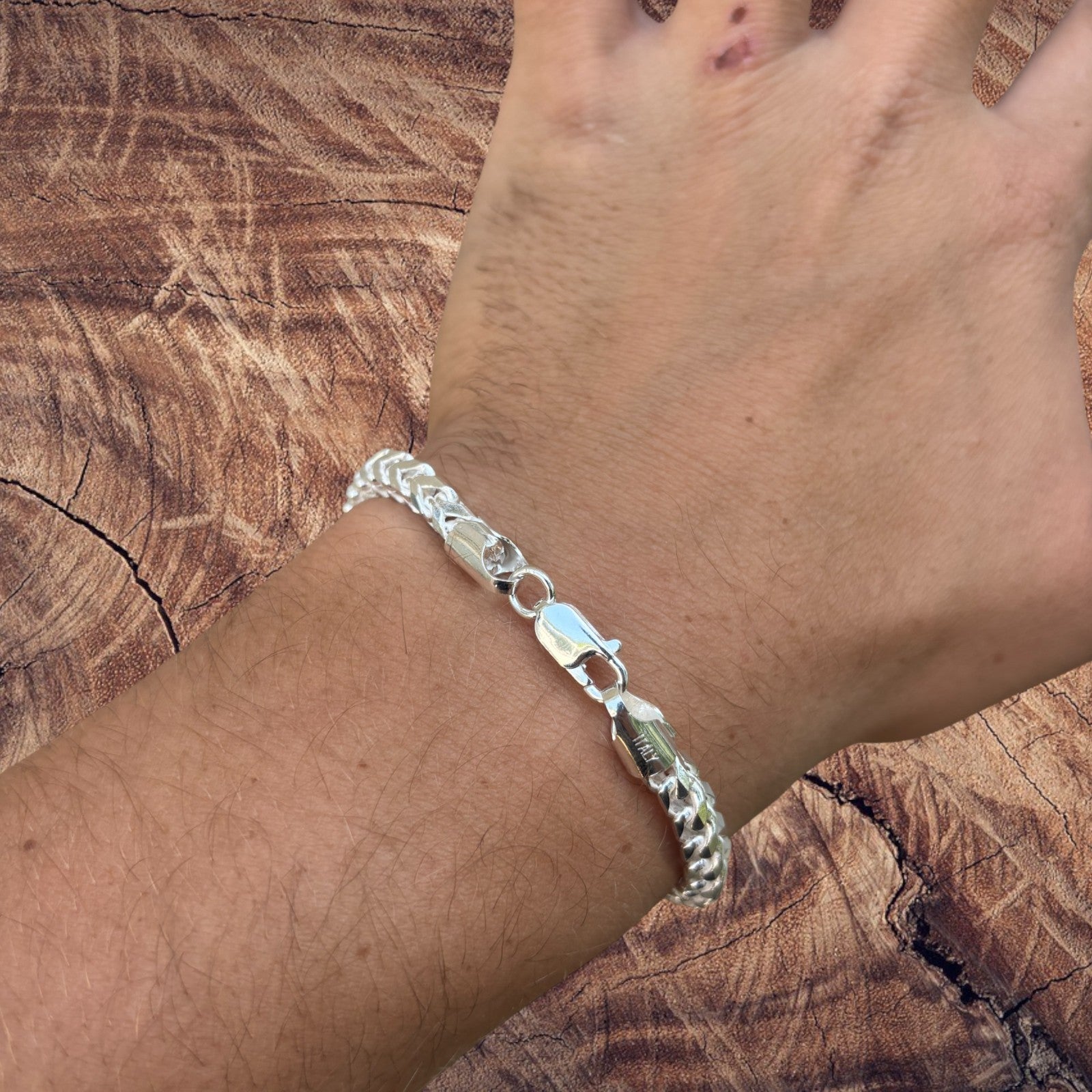 925 Sterling Silver 5mm Franco Bracelet