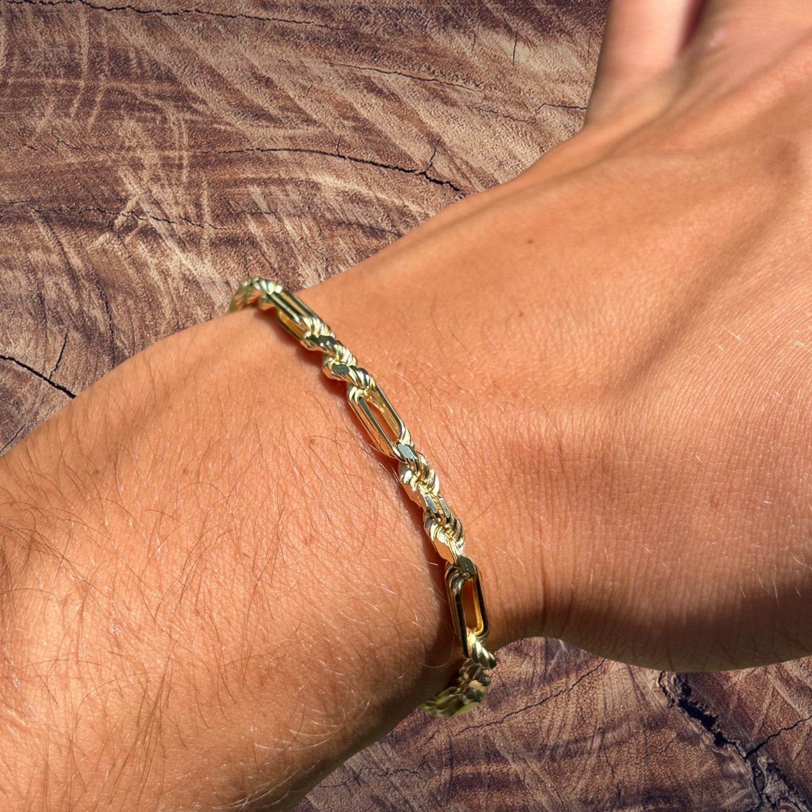 925 Sterling Silver 4mm Figarope Milano Bracelet