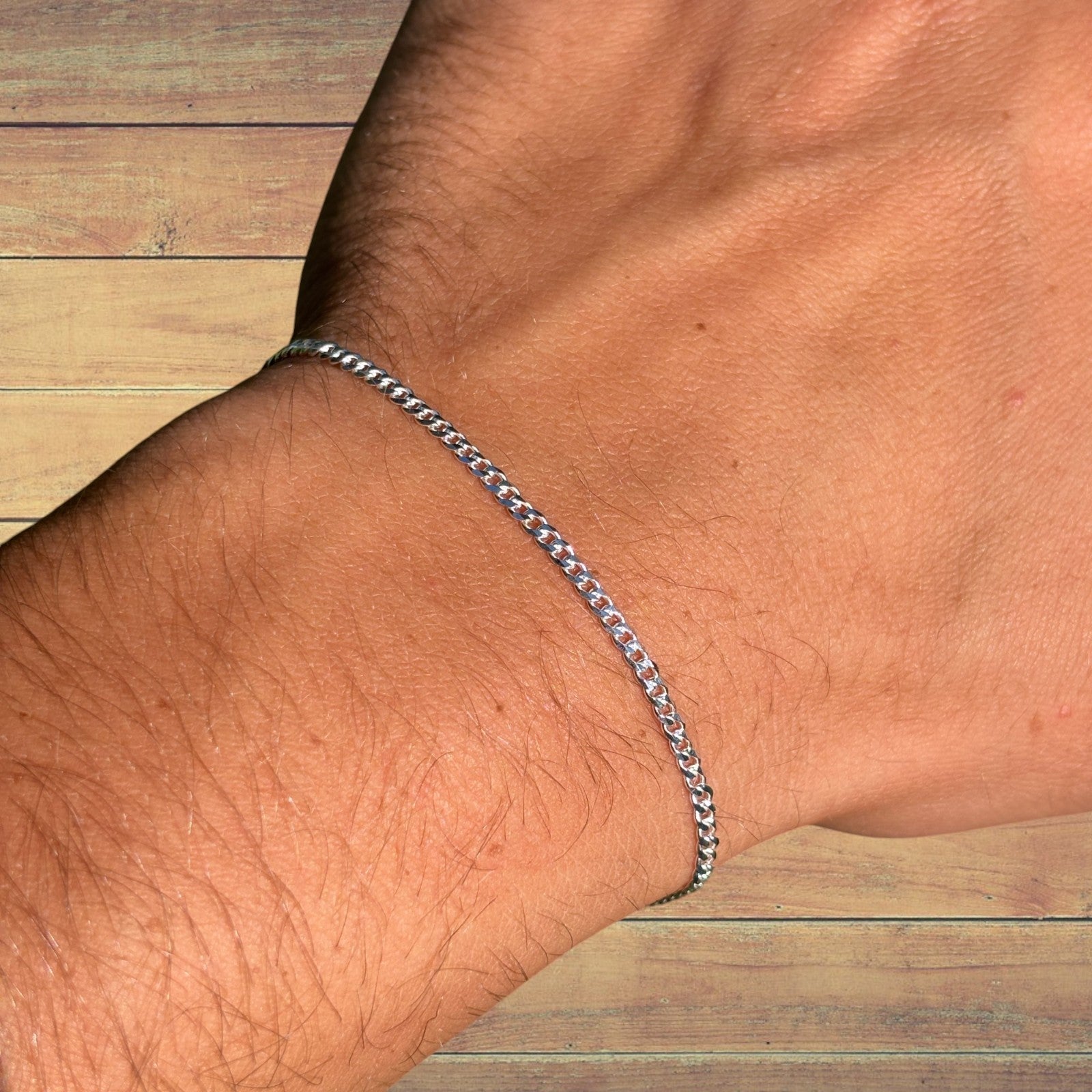 925 Sterling Silver 2mm Curb Bracelet