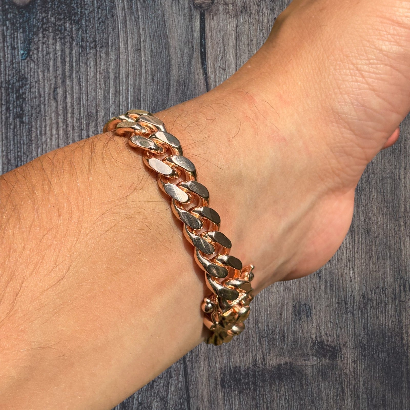 925 Sterling Silver 10mm Miami Cuban W. Box Clasp Bracelet