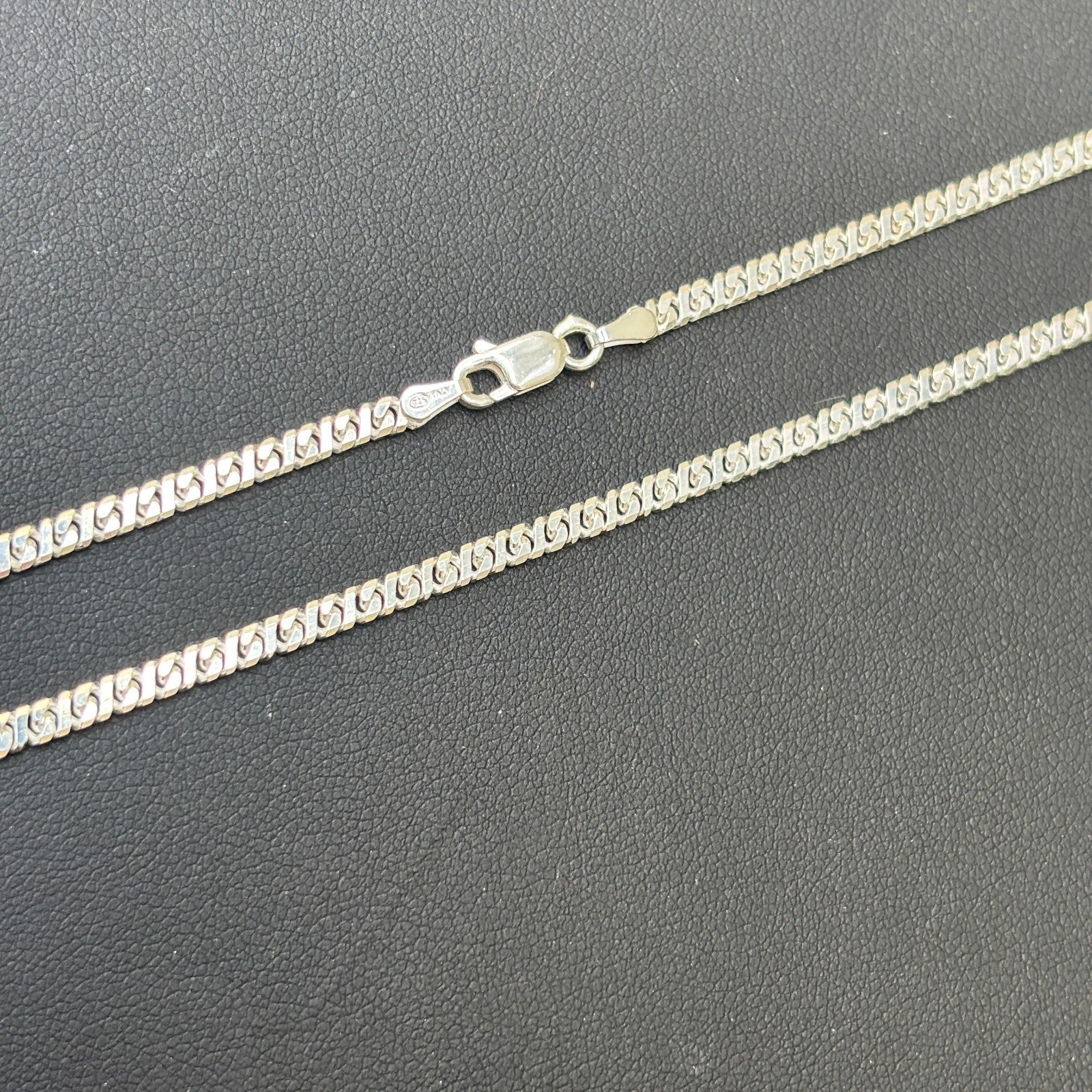 925 Sterling Silver 2.5mm Dollar Chain Necklace