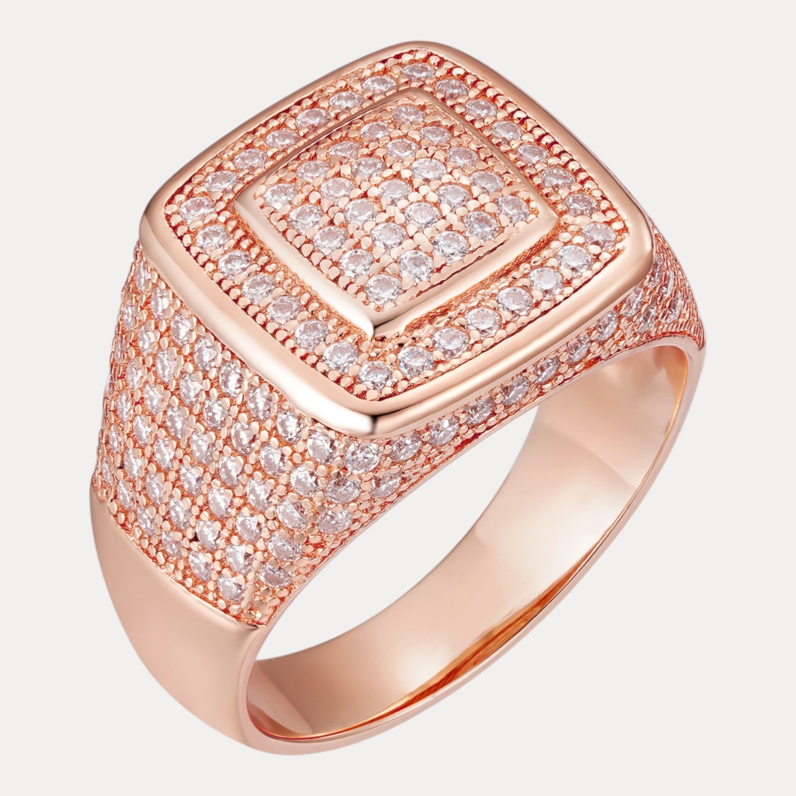 925 Sterling Silver Moissanite Square Ring