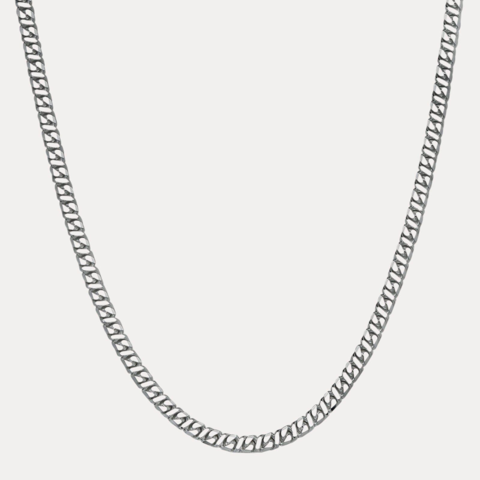 925 Sterling Silver 6mm Dollar Chain Necklace