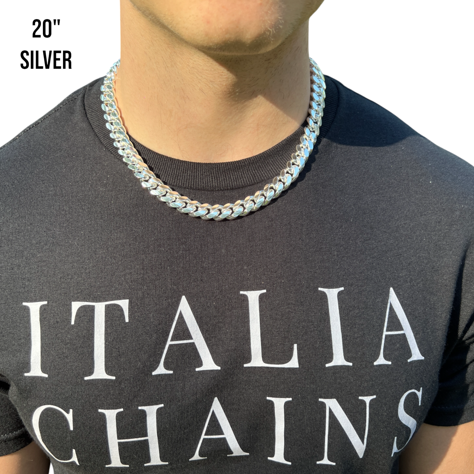 925 Sterling Silver 12mm Miami Cuban Chain Necklace