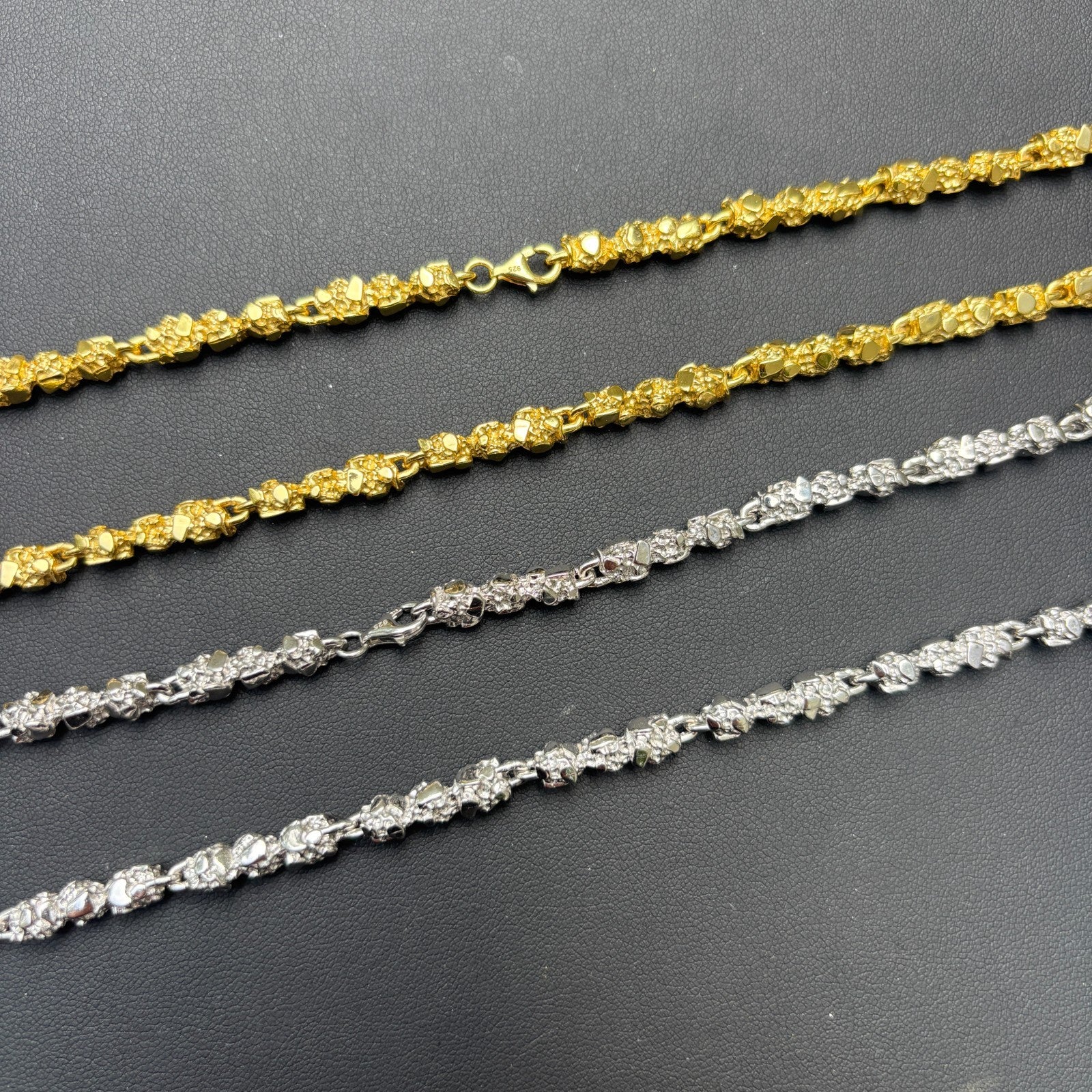 925 Sterling Silver 5mm Nugget Chain Necklace