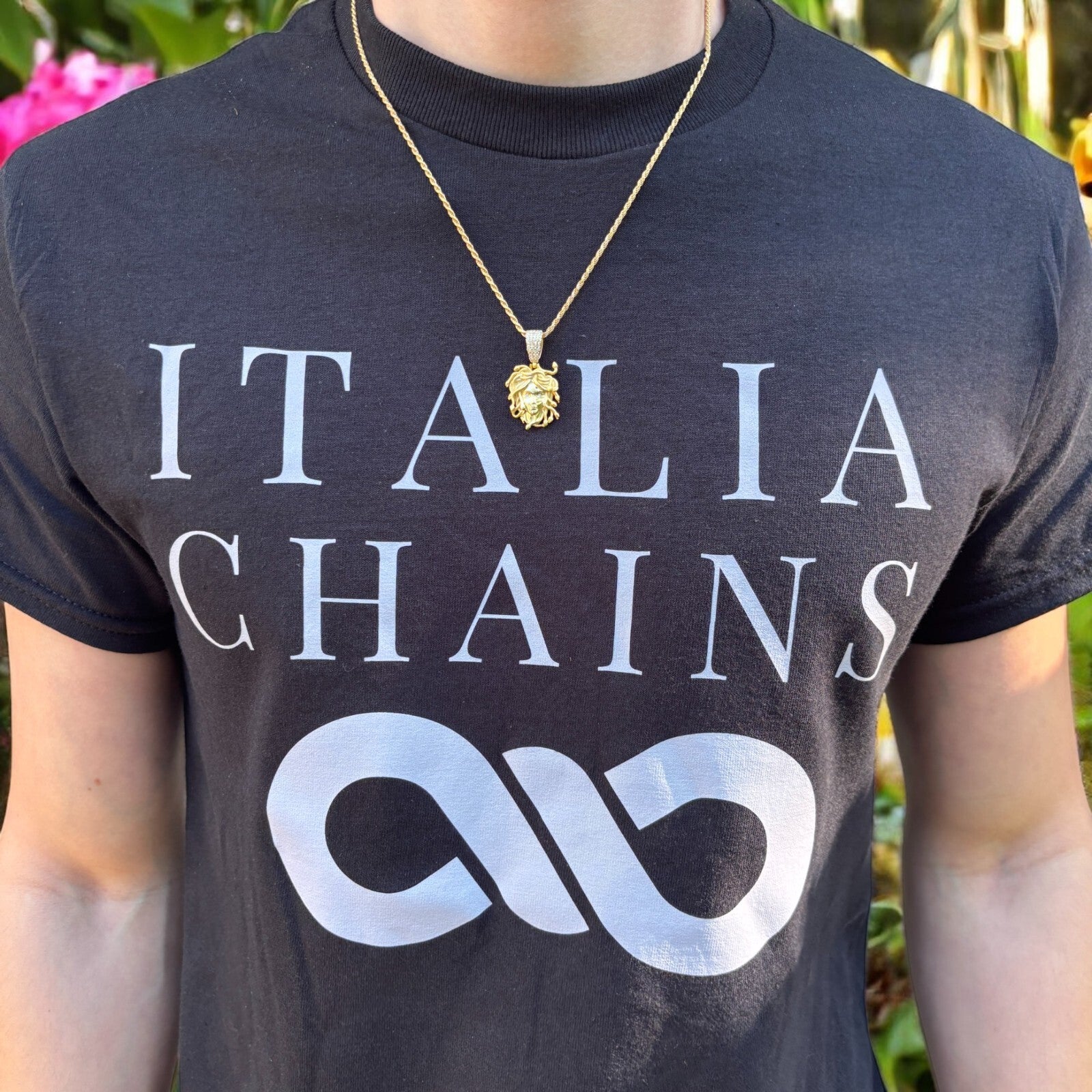 925 Sterling Silver Medusa Head Pendant With Moissanite - Small