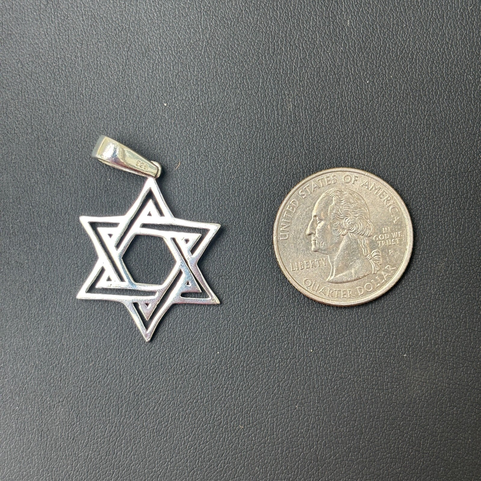 925 Sterling Silver Cutout Star of David Pendant