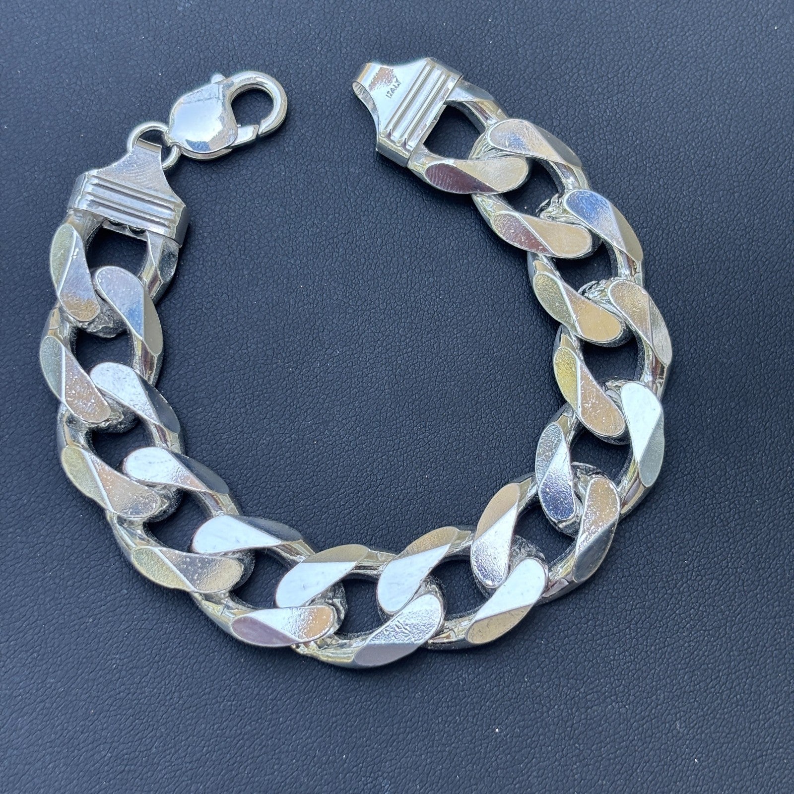 925 Sterling Silver 16mm Curb Bracelet