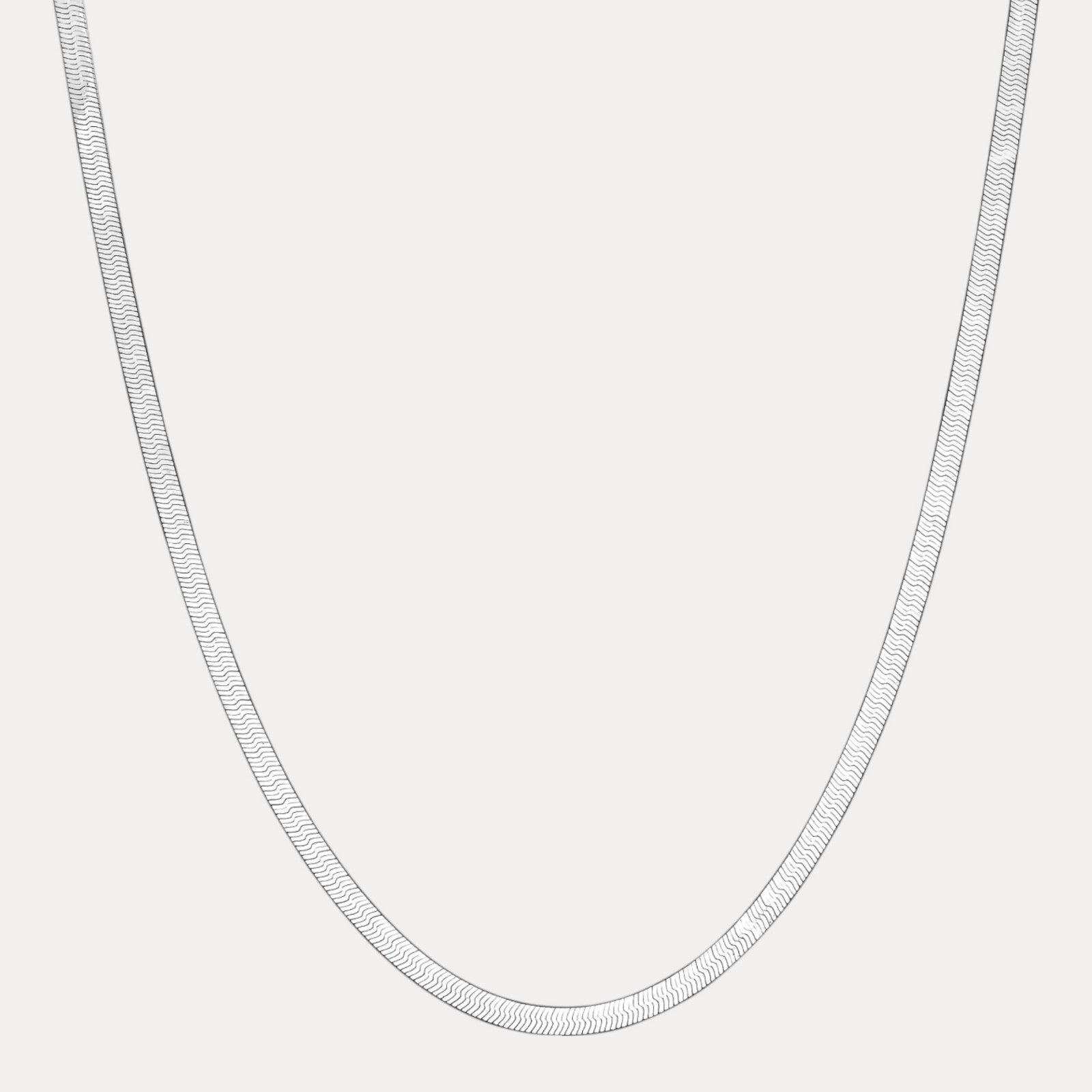 925 Sterling Silver 6mm Herringbone Chain Necklace