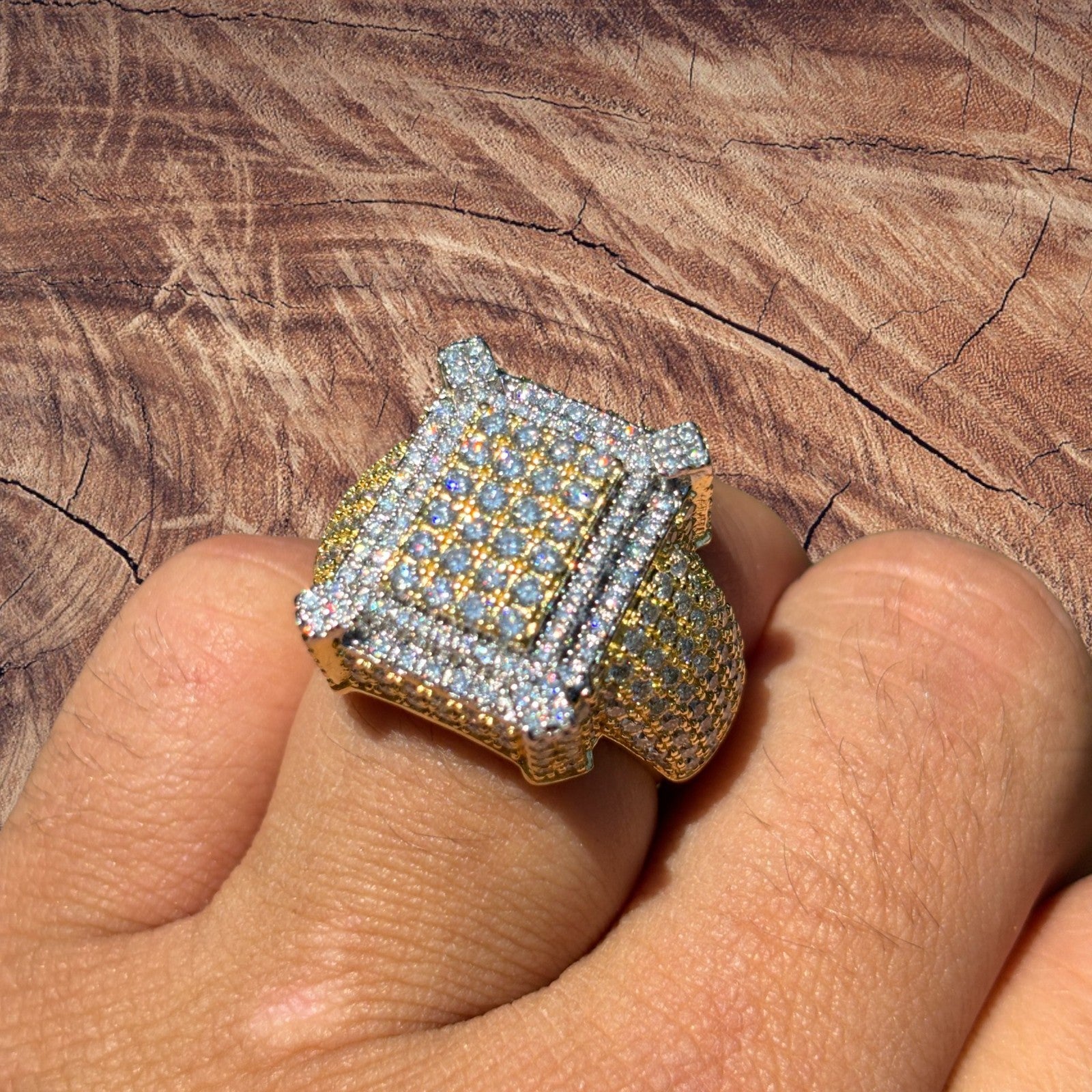 925 Sterling Silver Moissanite Cluster Ring