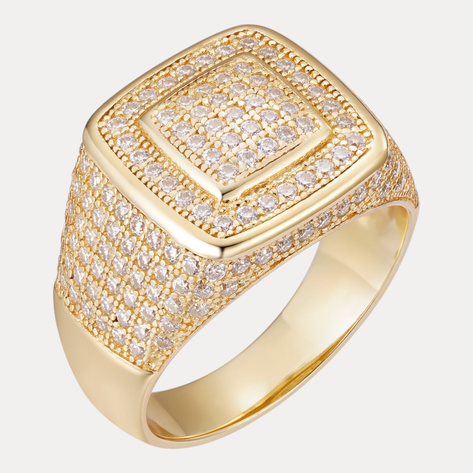 925 Sterling Silver Moissanite Square Ring
