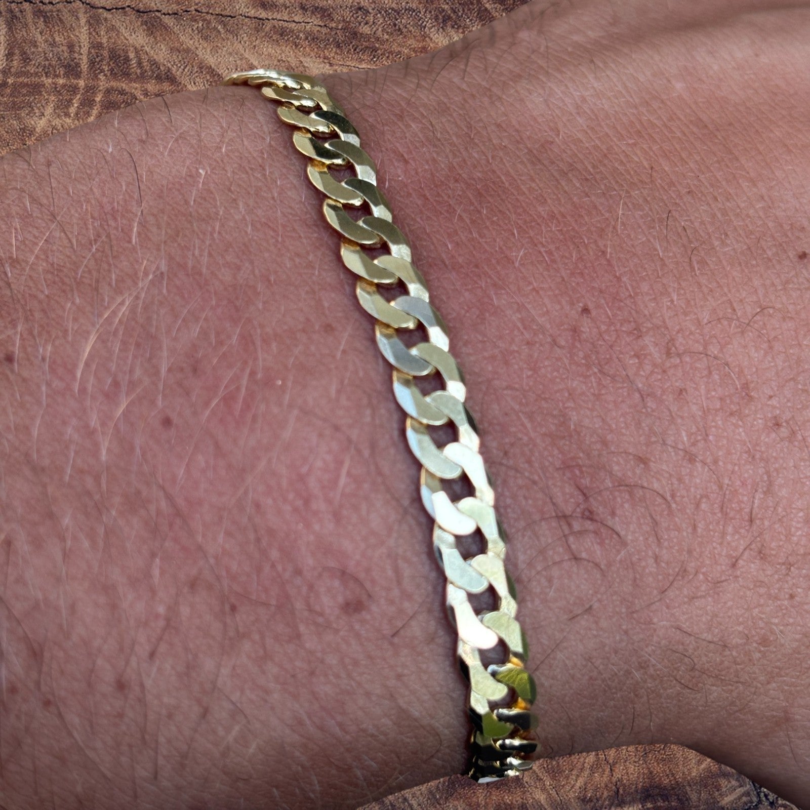 925 Sterling Silver 5mm Flat Curb Bracelet