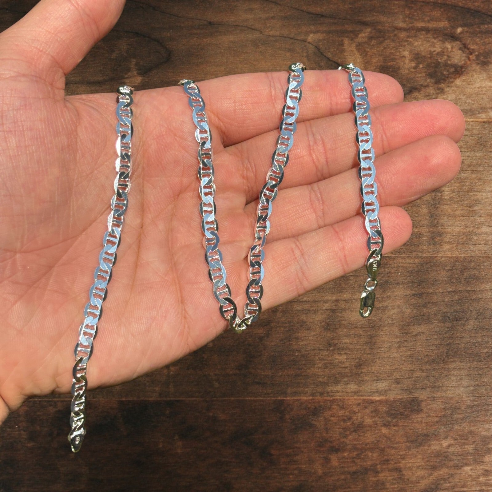 925 Sterling Silver 5mm Mariner Chain Necklace