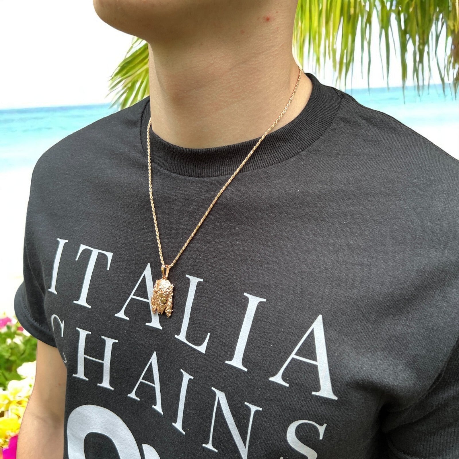 925 Sterling Silver Classic Jesus Piece Pendant - Small