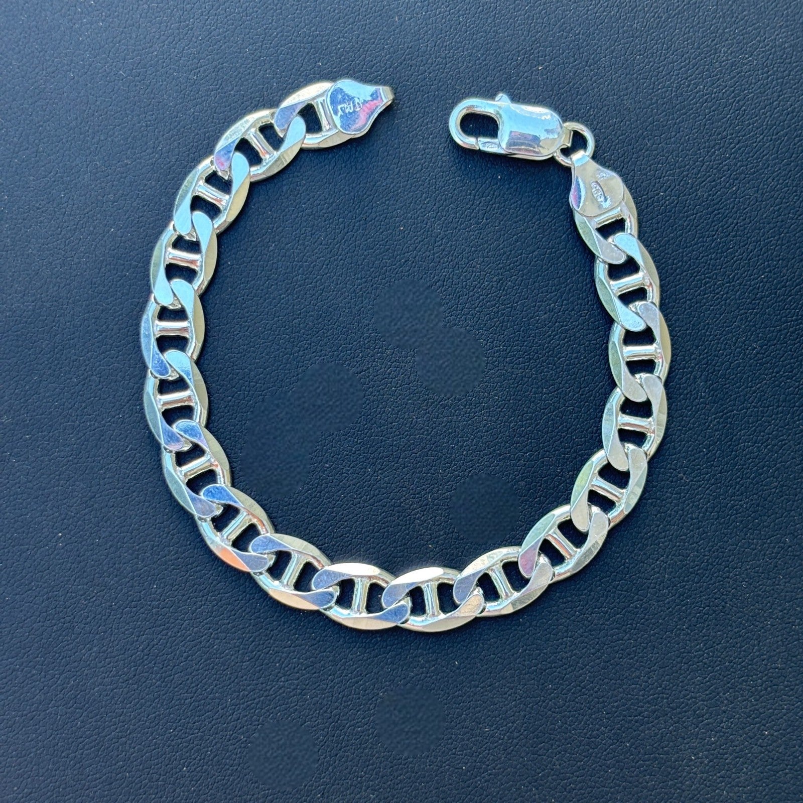 925 Sterling Silver 8mm Mariner Bracelet