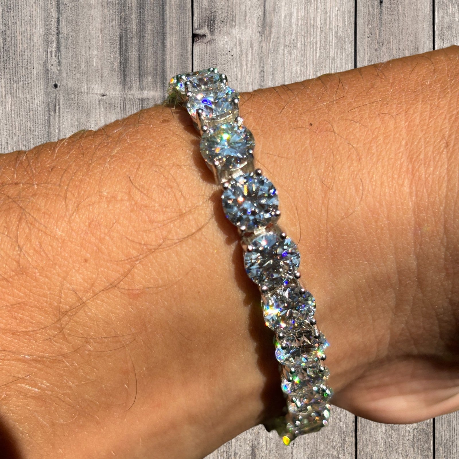 925 Sterling Silver 7mm Tennis Bracelet - CZ Or Moissanite