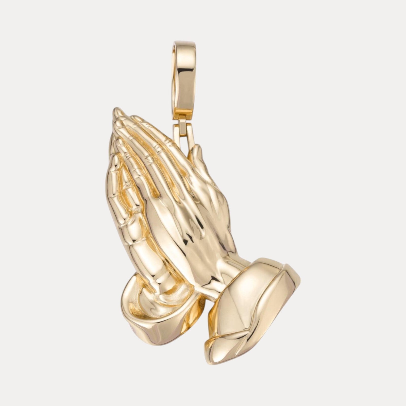 925 Sterling Silver Praying Hands Pendant - Medium
