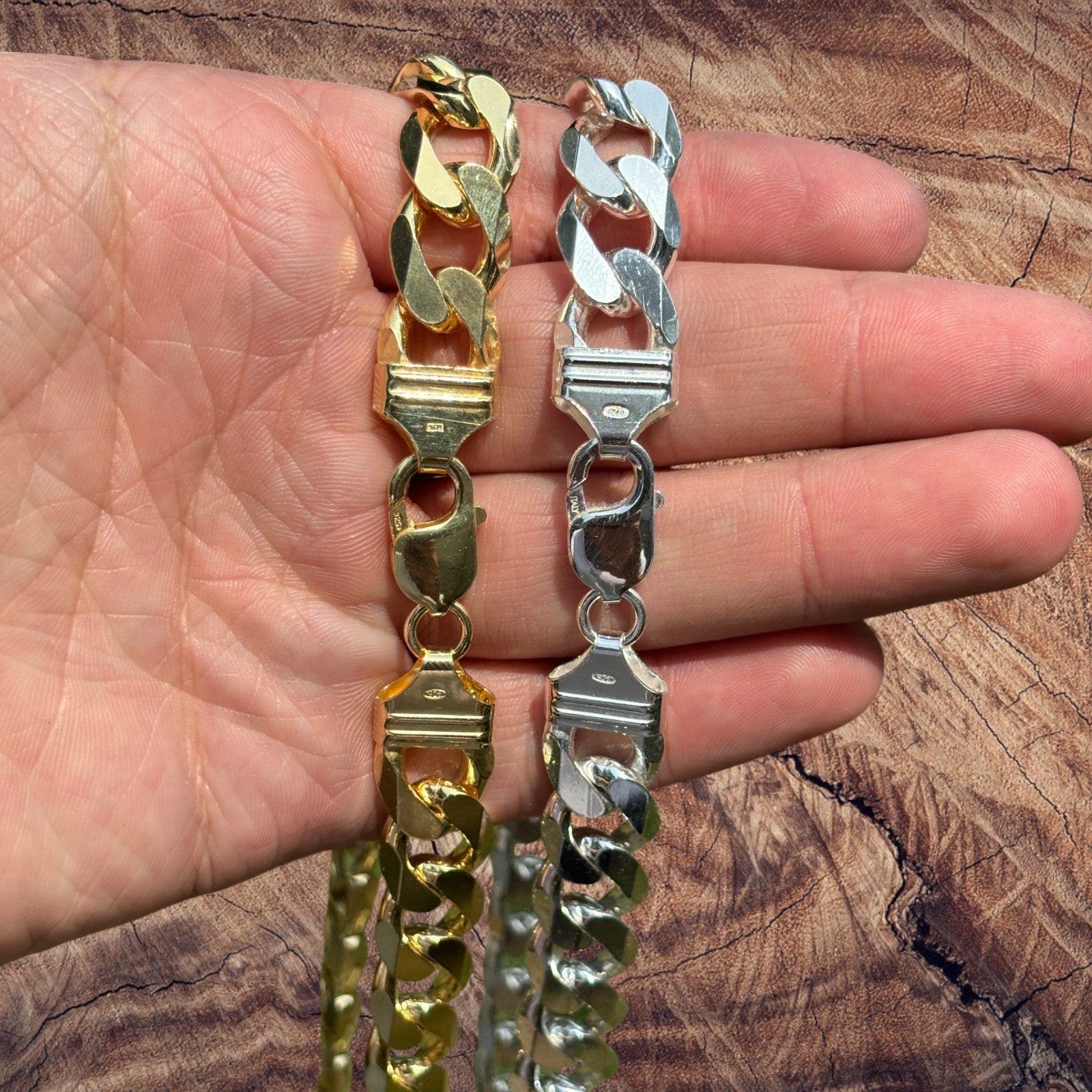 925 Sterling Silver 13.5mm Curb Chain Necklace