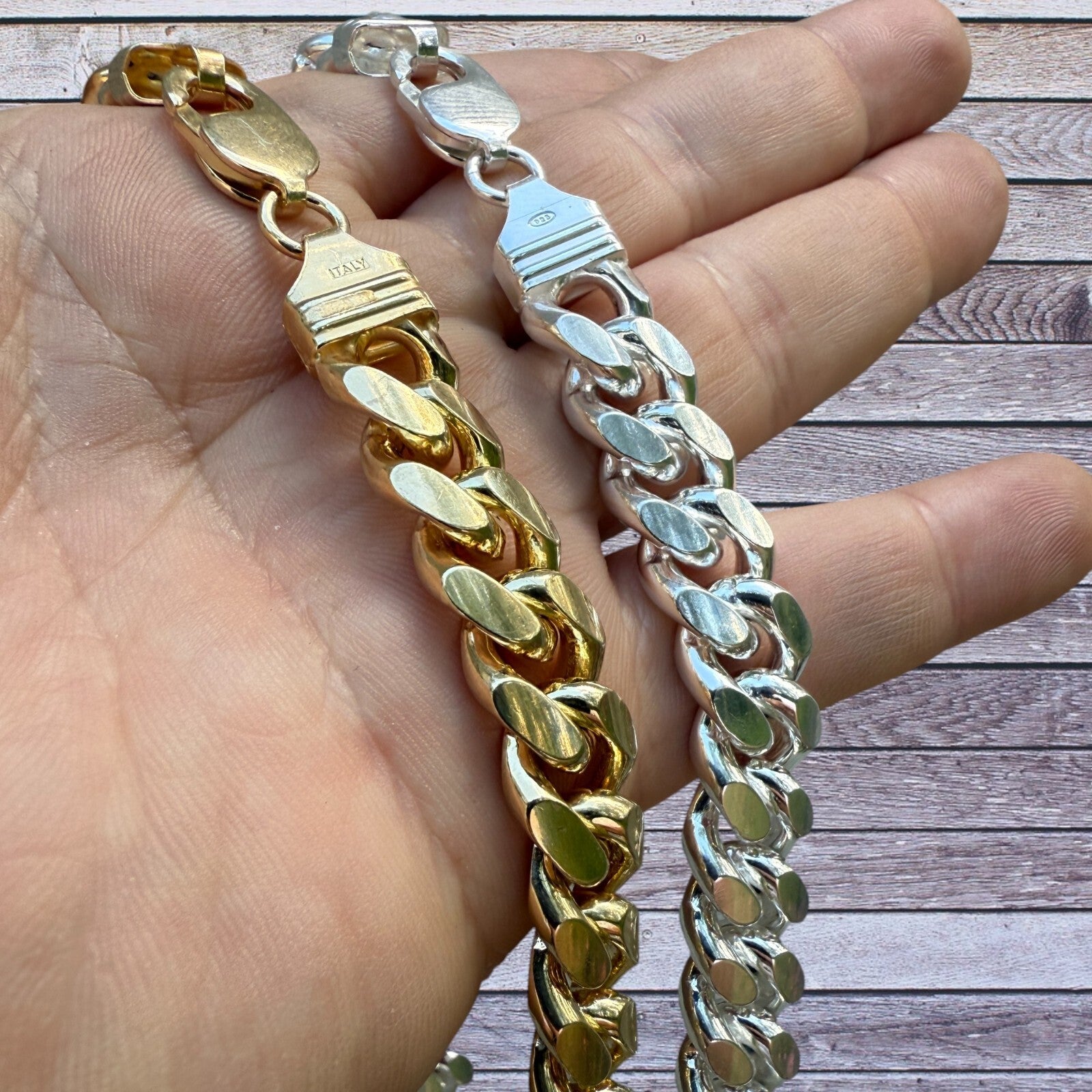 925 Sterling Silver 12mm Miami Cuban Chain Necklace