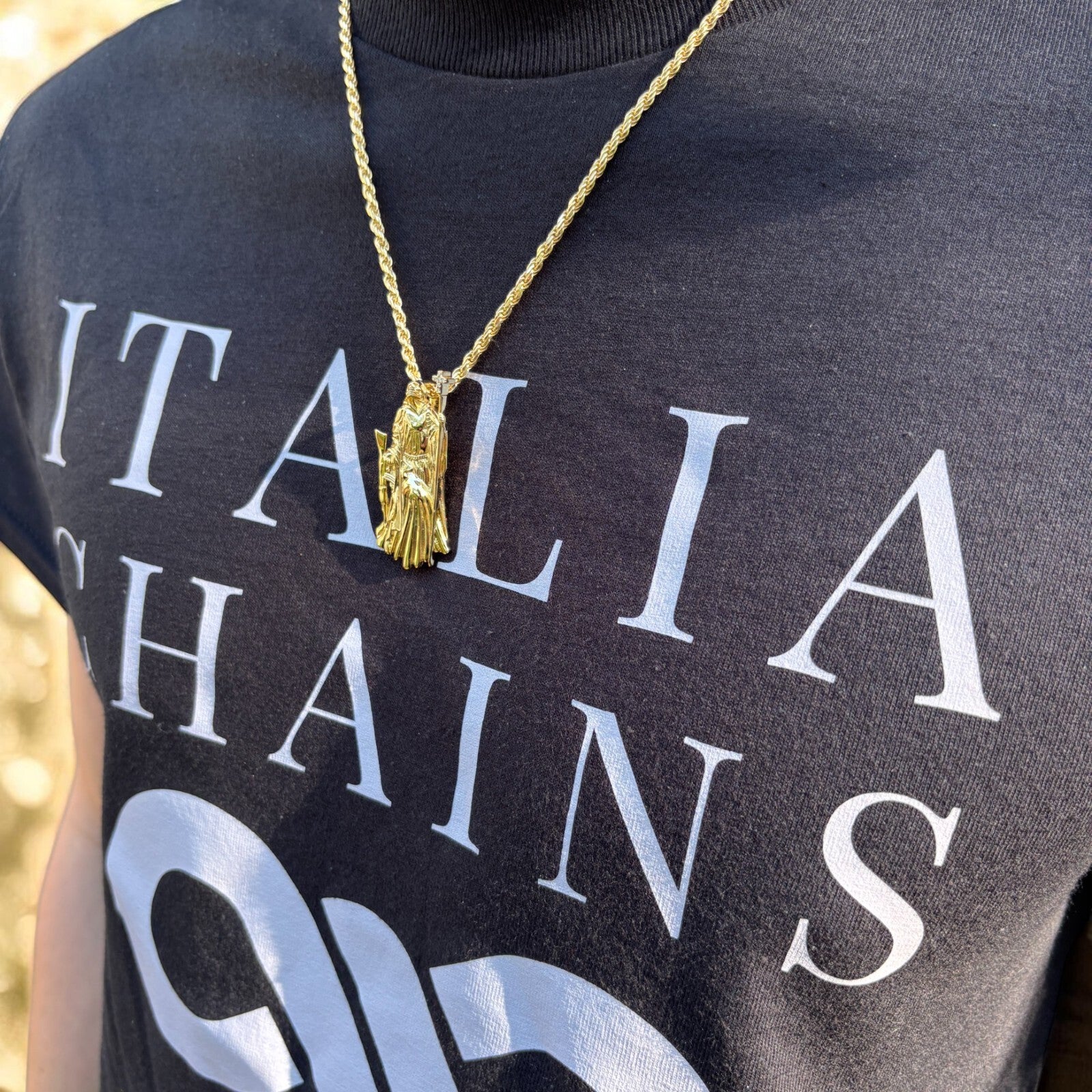 925 Sterling Silver Grim Reaper Pendant With Moissanite