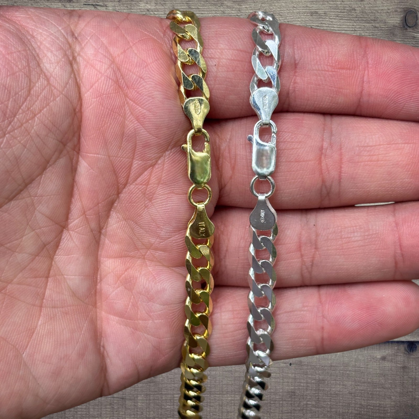 925 Sterling Silver 7mm Curb Chain Necklace