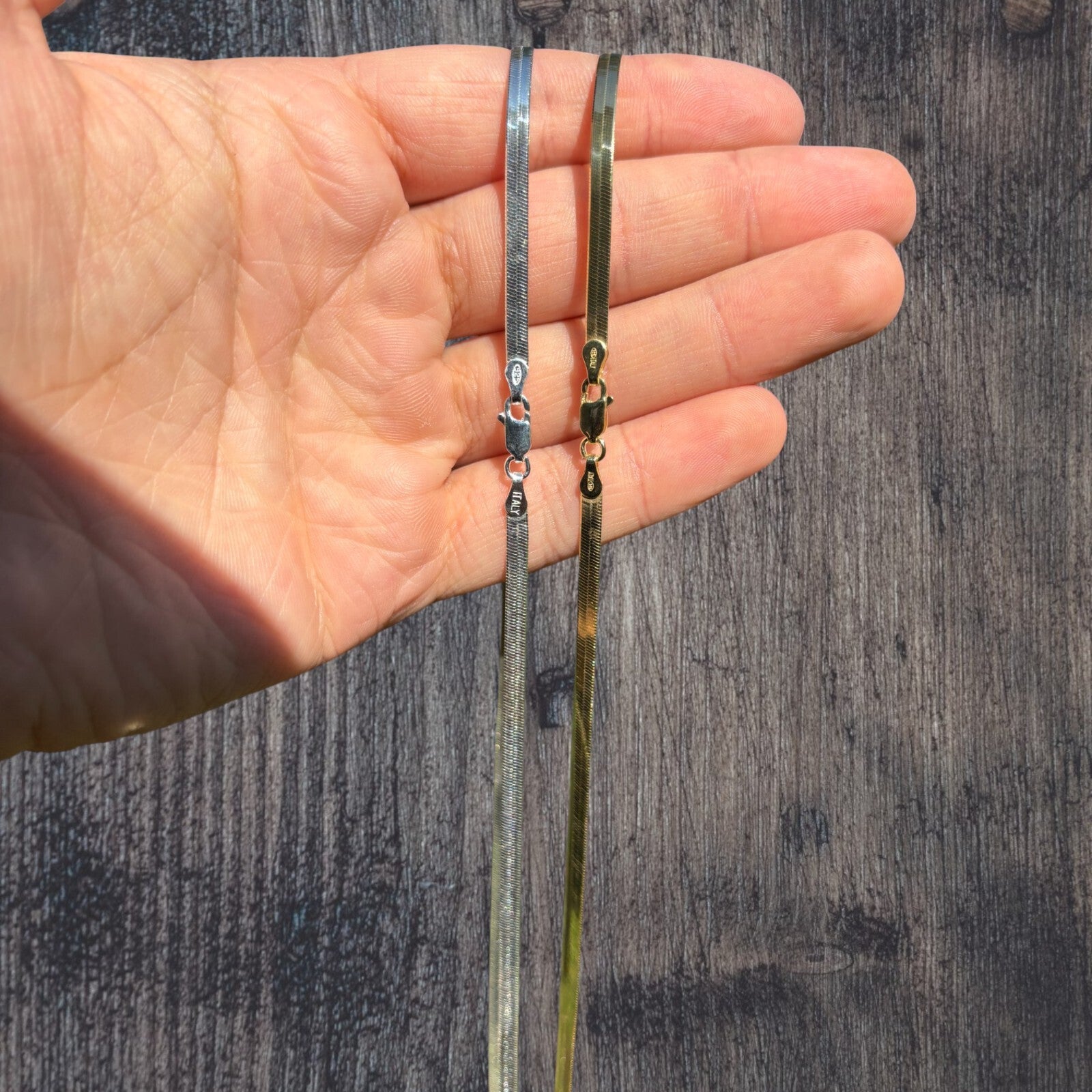 925 Sterling Silver 3.5mm Herringbone Chain Necklace