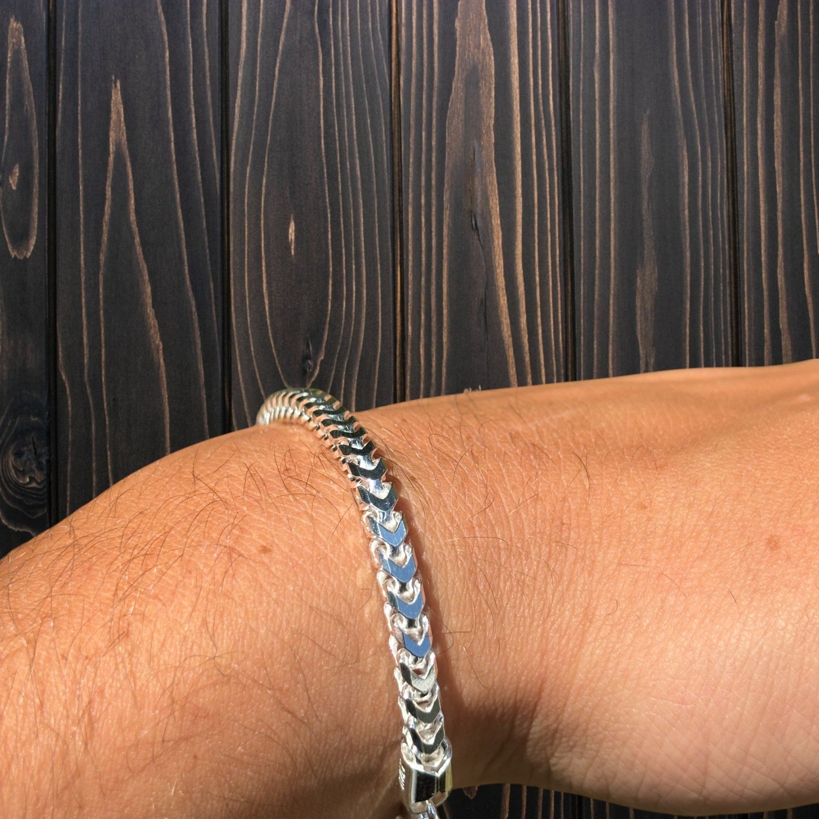 925 Sterling Silver 4mm Franco Bracelet