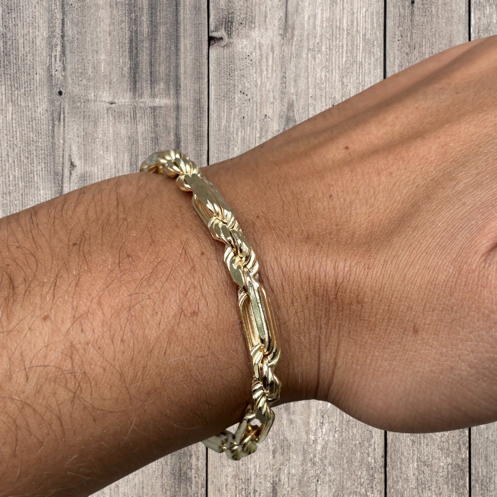 925 Sterling Silver 6mm Figarope Milano Bracelet