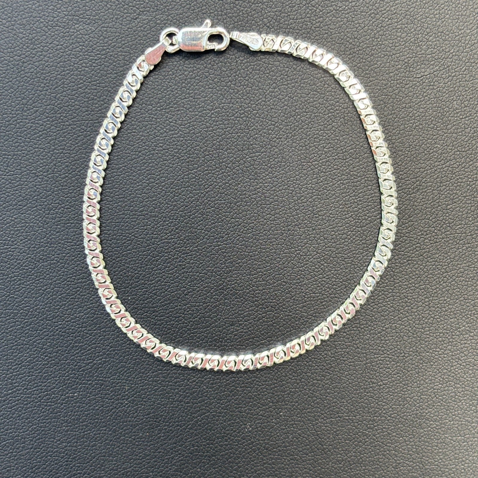 925 Sterling Silver 2.5mm Dollar Link Bracelet