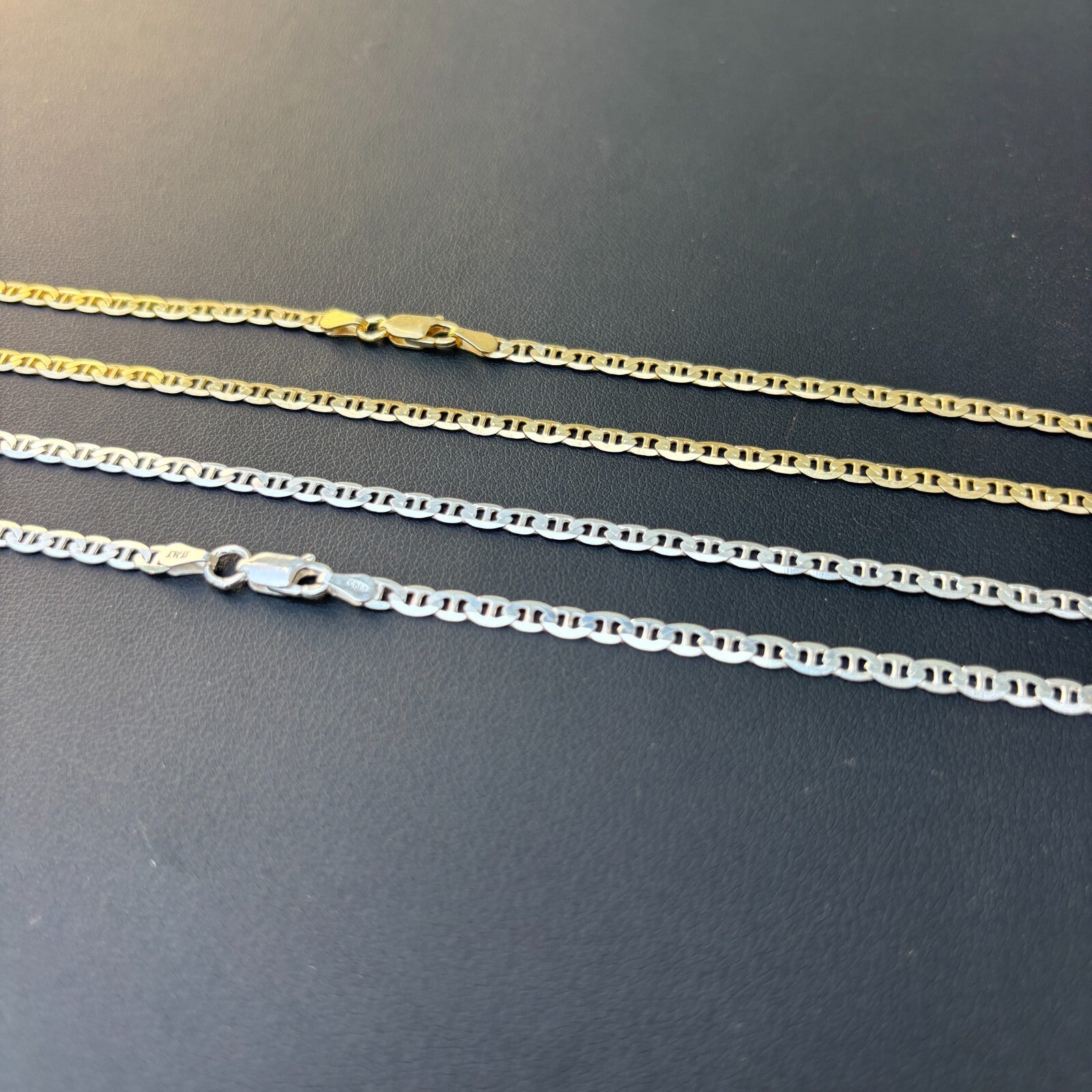 925 Sterling Silver 3mm Mariner Chain Necklace